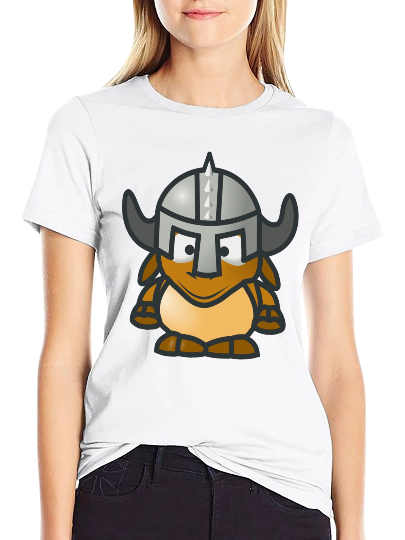 Black Viking Gnome Graphic T-Shirt - Black Cotton Blend view 9