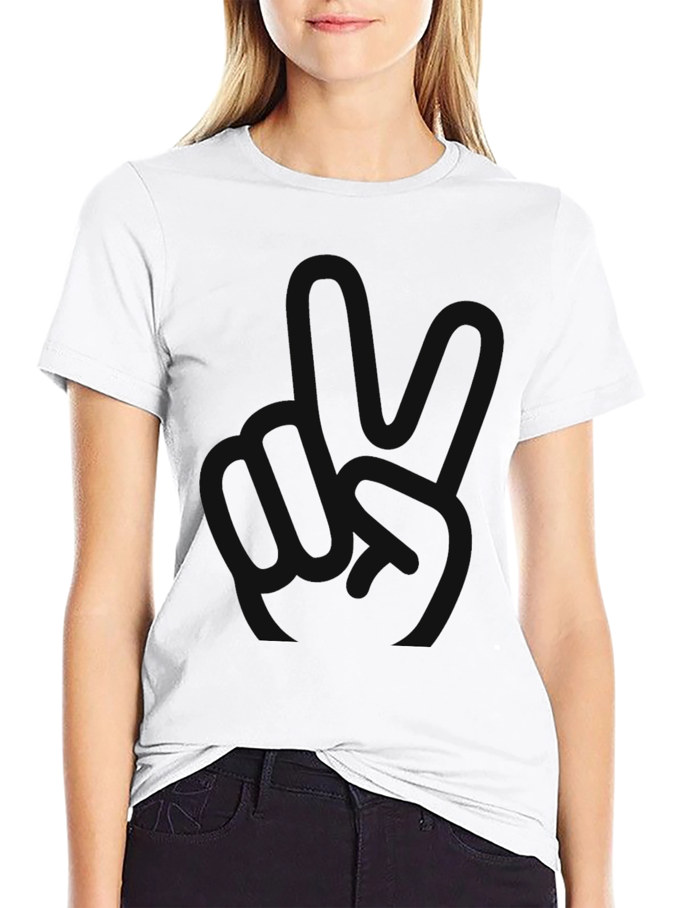 Black Men's Black Relaxed Fit Crew Neck T-Shirt view 9