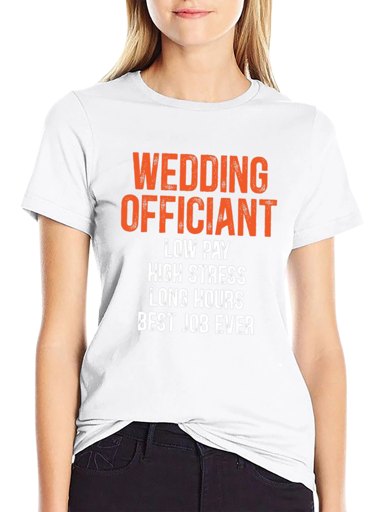 Black Wedding Officiant Humor T-Shirt view 9