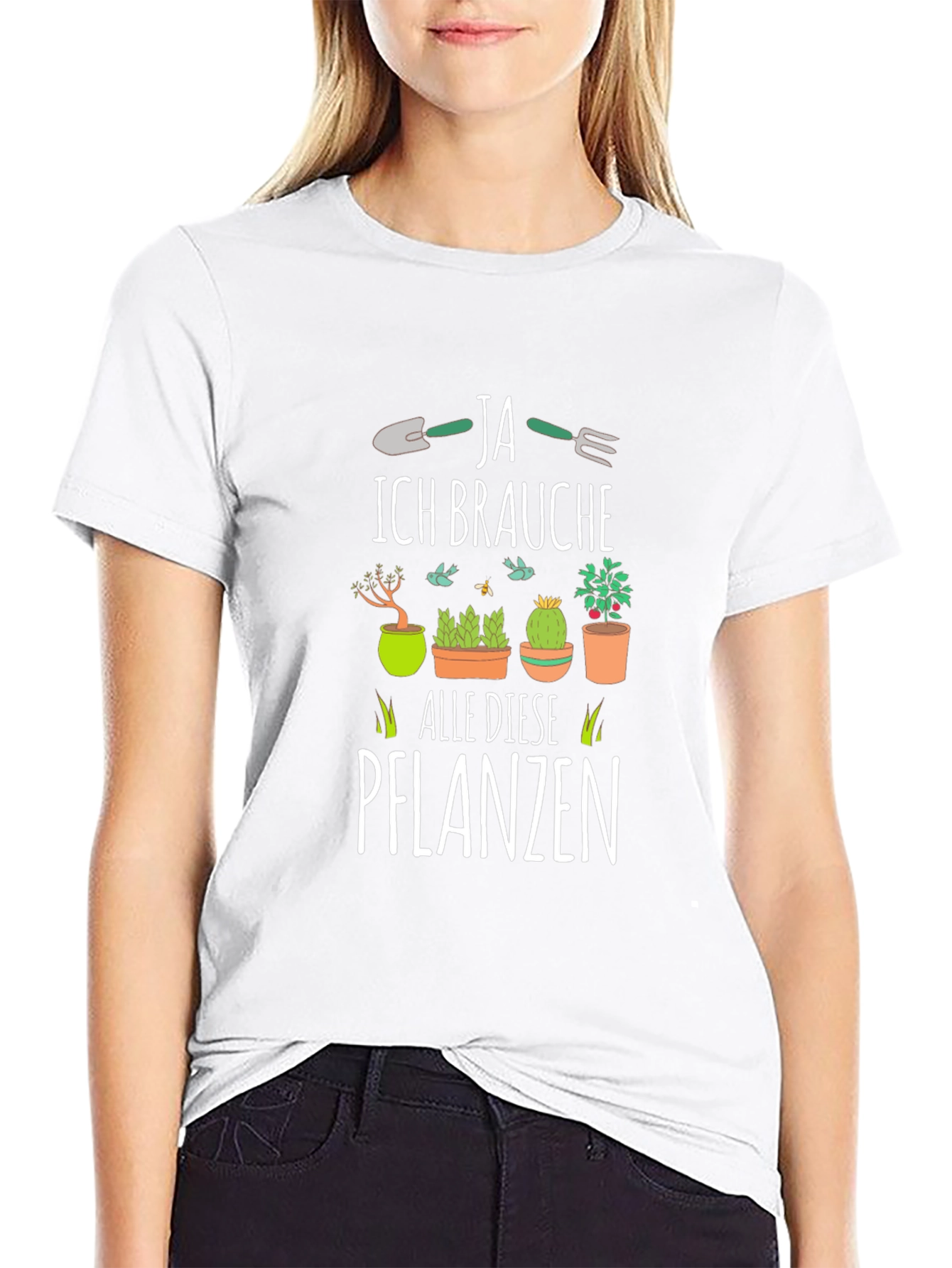 Black Plant Lover's T-Shirt: Ja Ich Brauche Alle Diese Pflanzen view 9