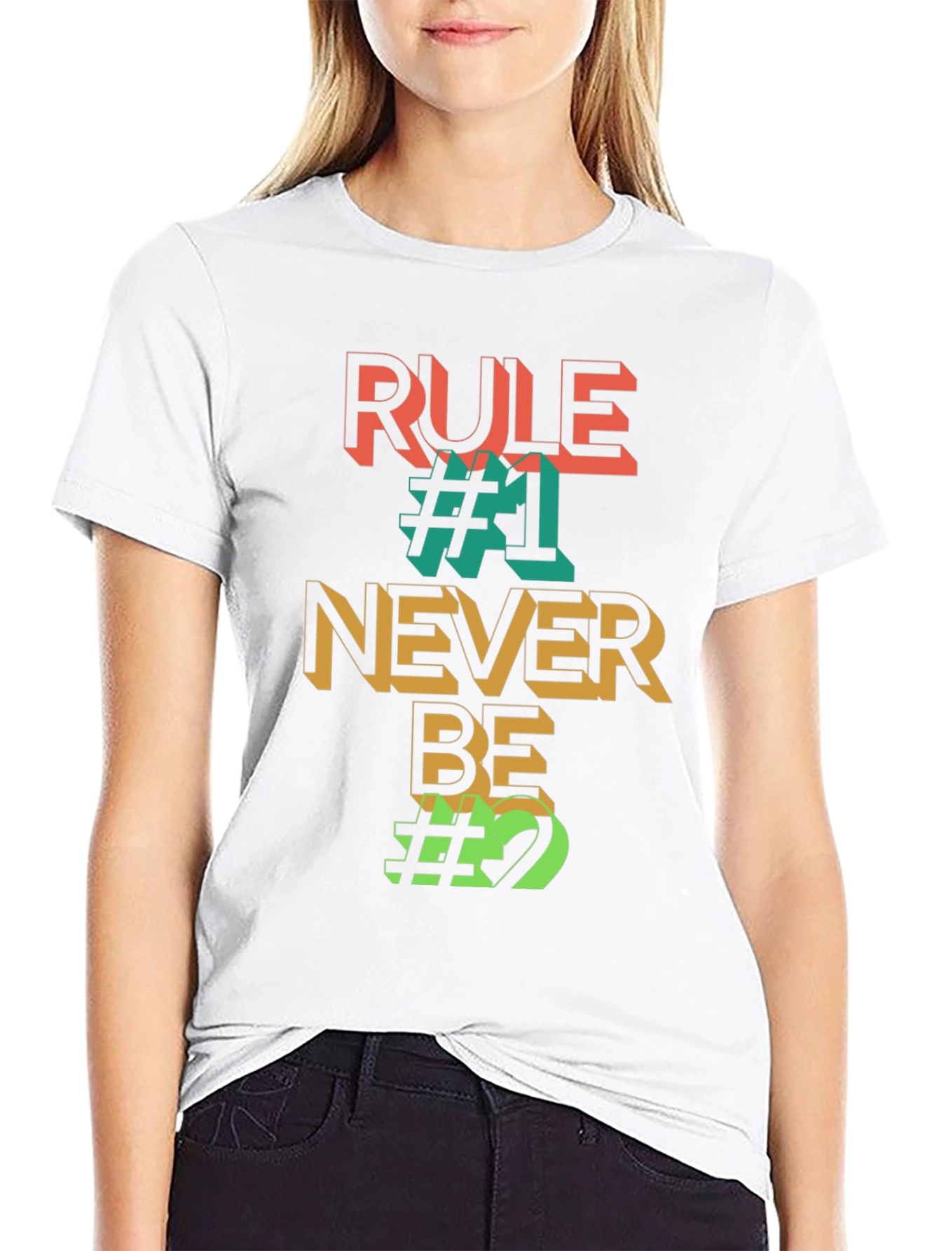 Black Rule #1 Never Be #2 Graphic Tee view 9