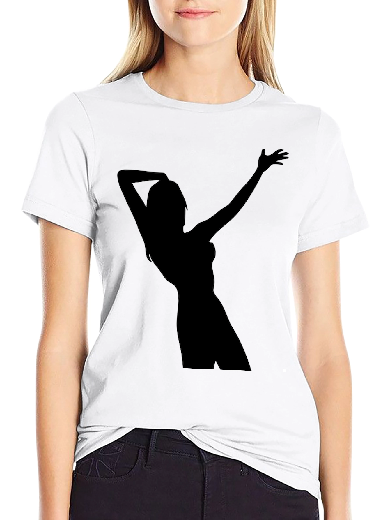 Black Silhouette Graphic Tee - Black view 9