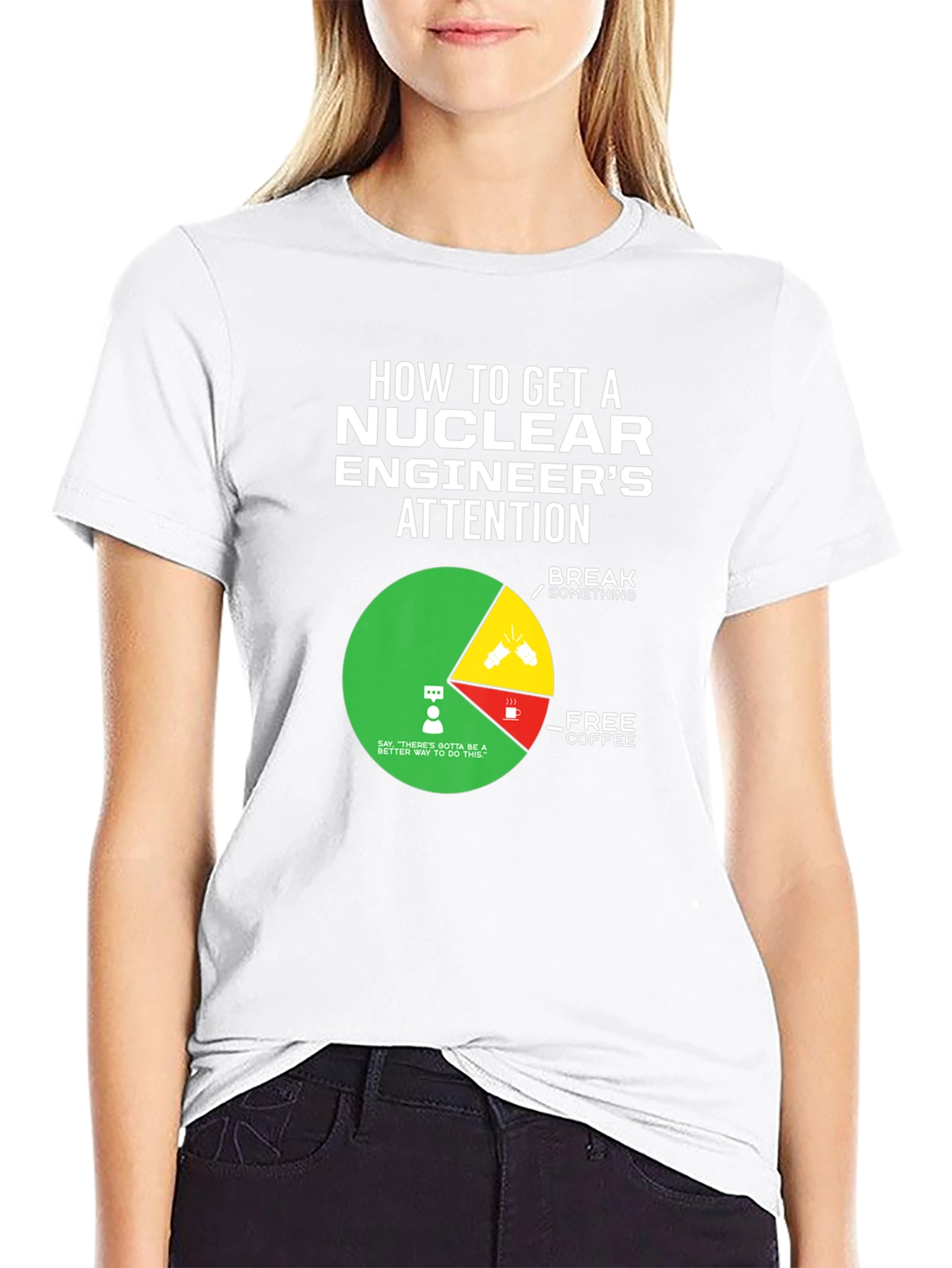 Black Nuclear Engineer's Attention T-Shirt view 9