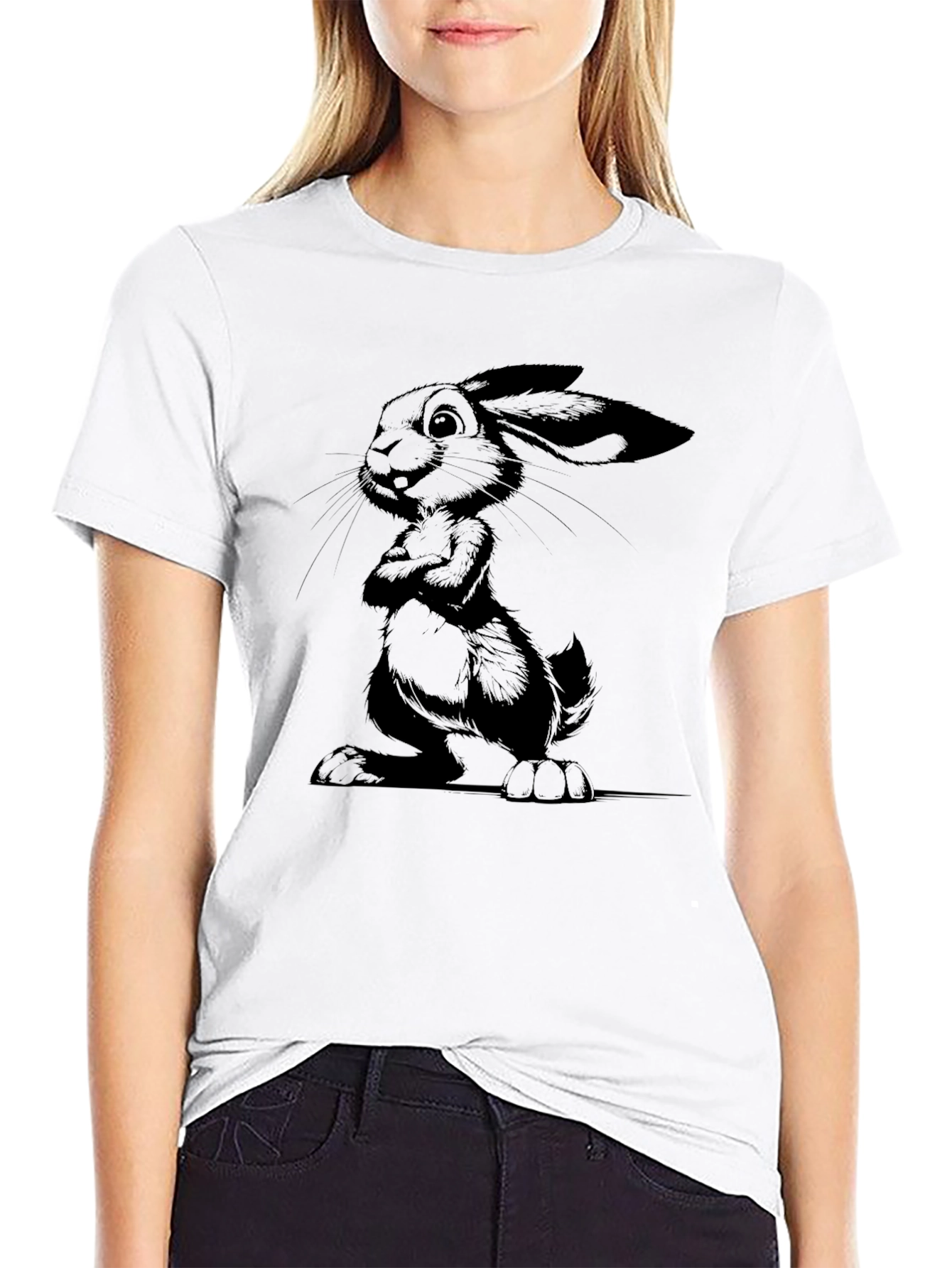 Black Black Rabbit Graphic Tee - Men's Stylish Casual Shirt view 9