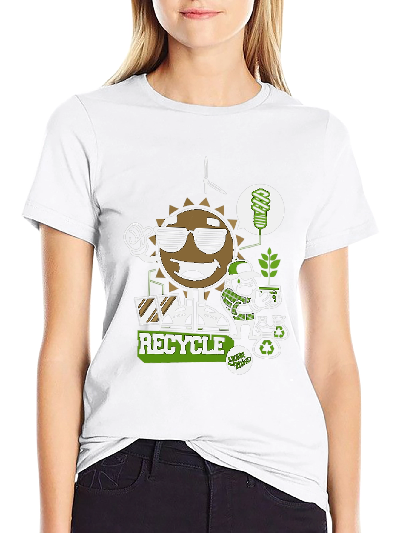 Eco-Friendly Graphic T-Shirt - Recycle Design - 9