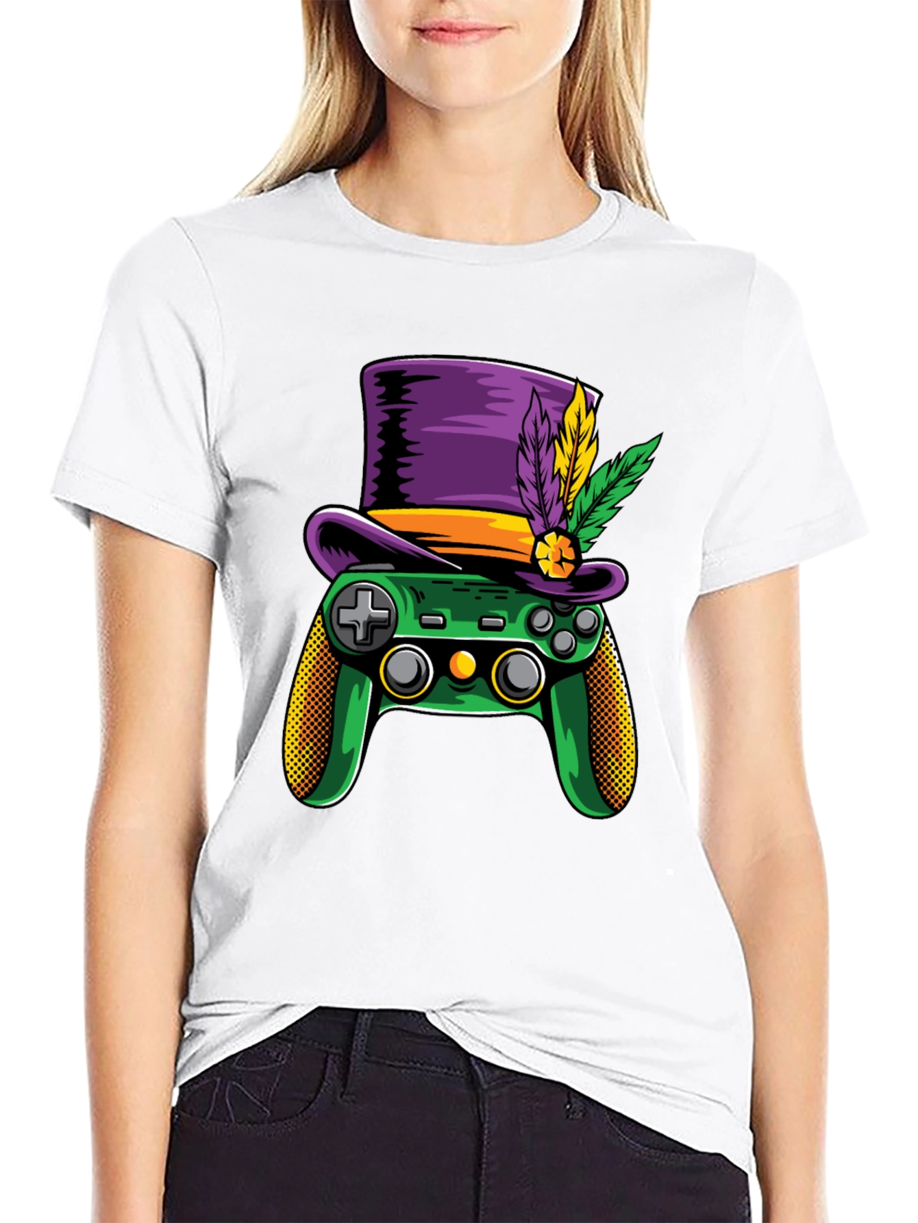 Gamer Mardi Gras T-Shirt - Controller with Hat - 9