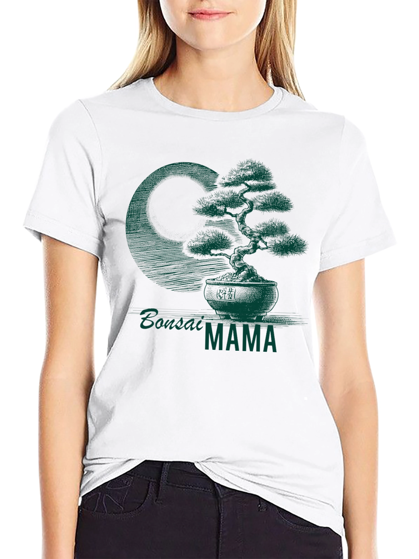 Black Bonsai Mama Graphic Tee - Stylish Plant Lover Shirt view 9