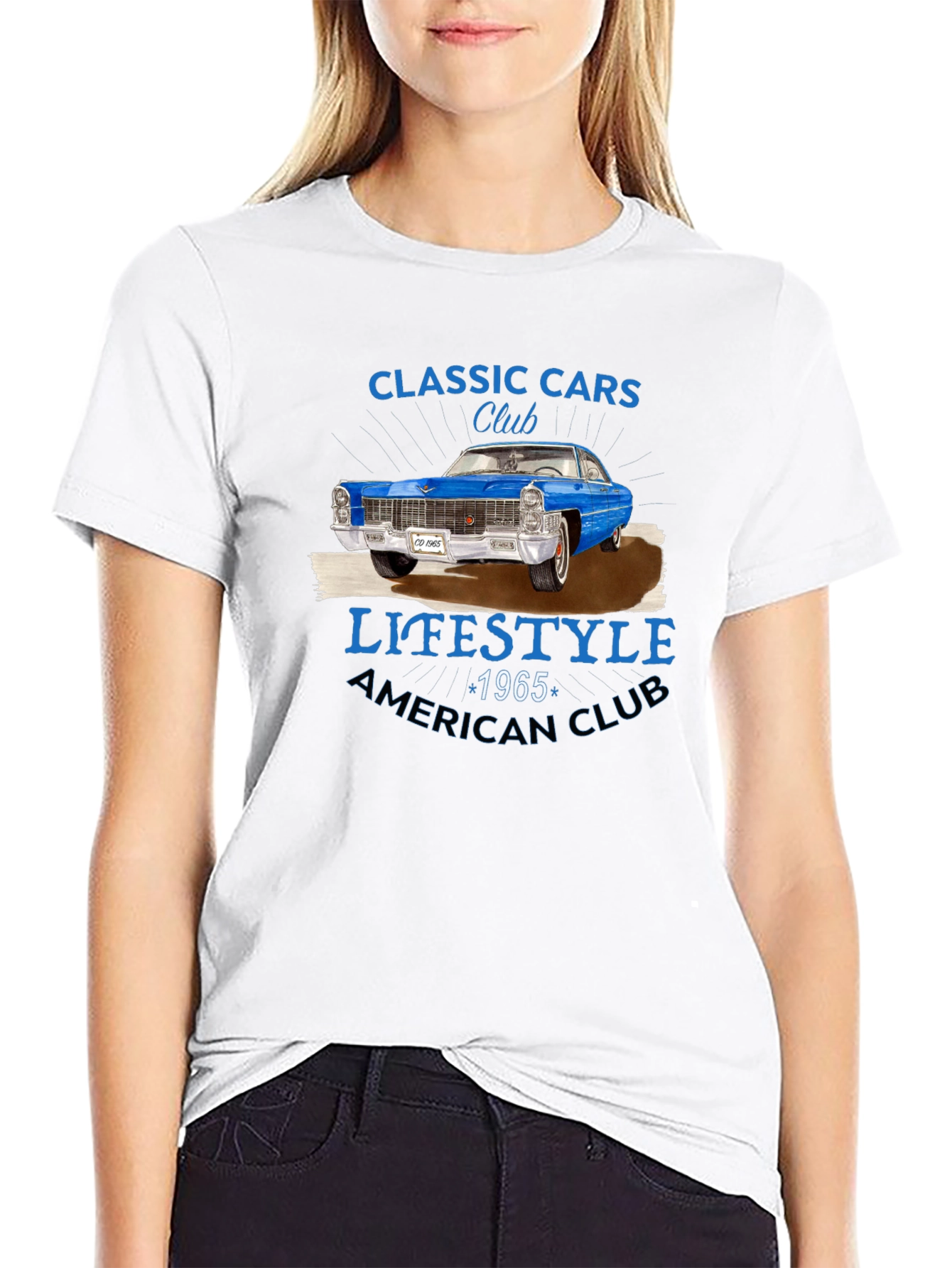 Black Classic Cars Club 1965 T-Shirt view 9