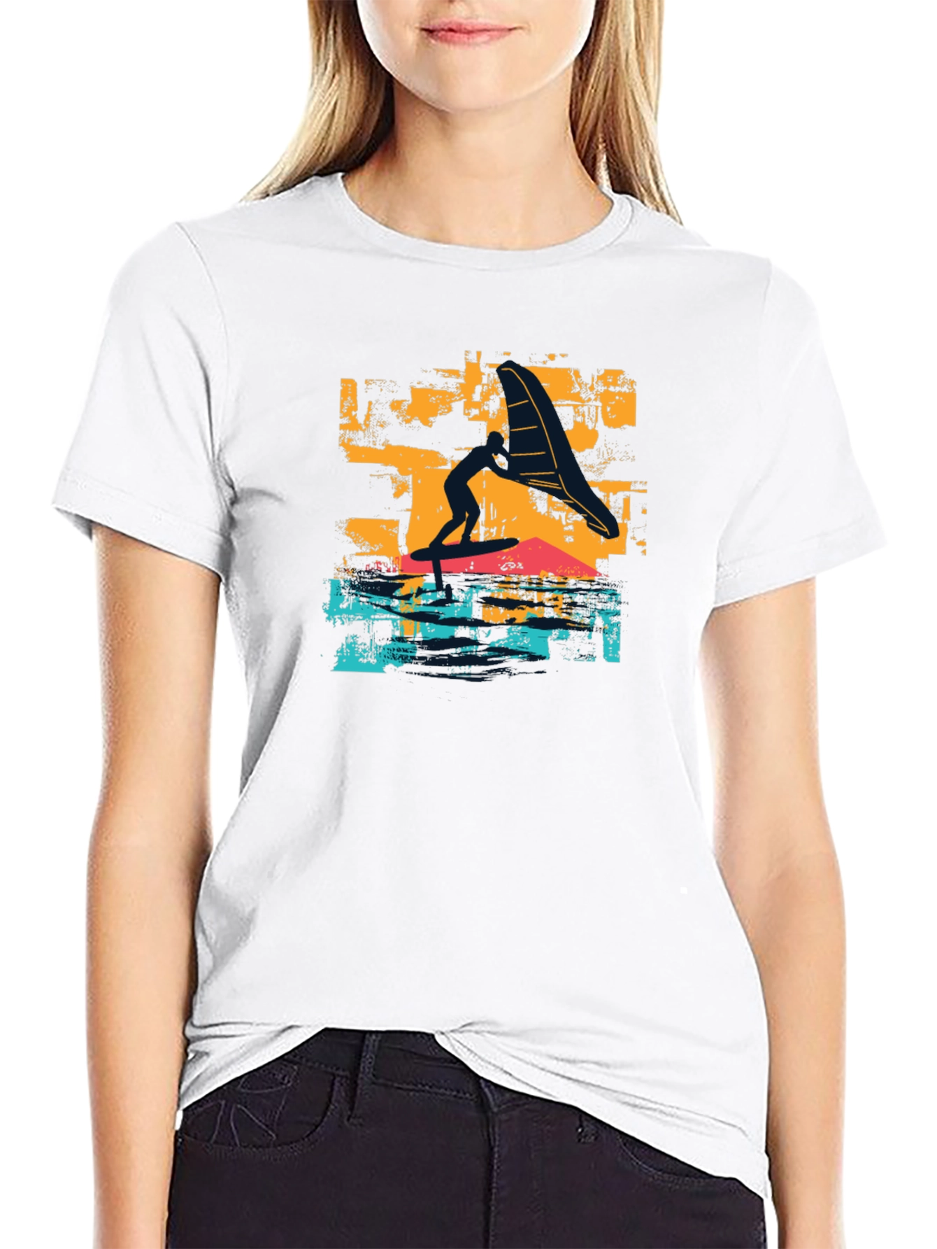 Black Surfer Graphic T-Shirt - Black view 9
