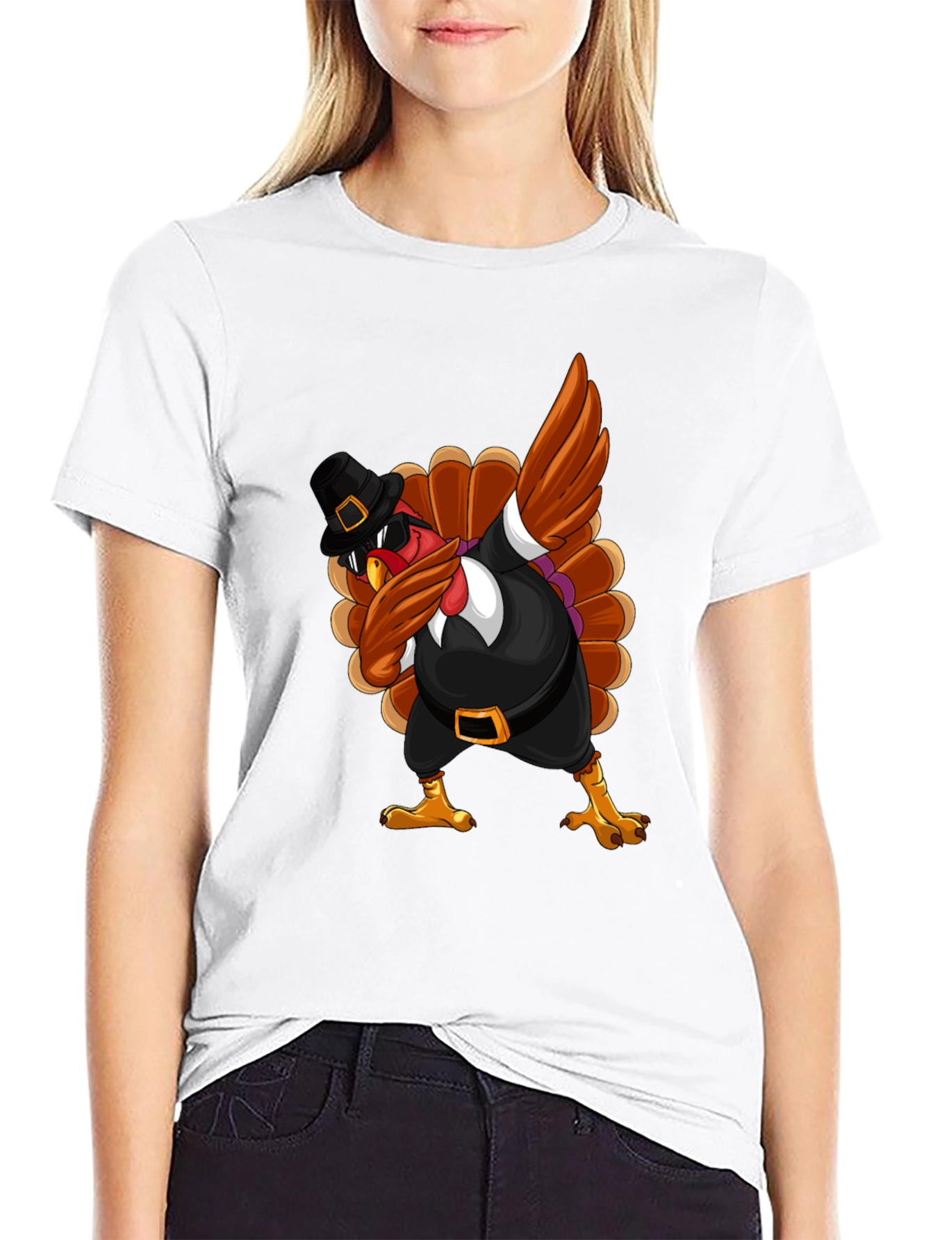 Thanksgiving Turkey Dabbing T-Shirt - 9