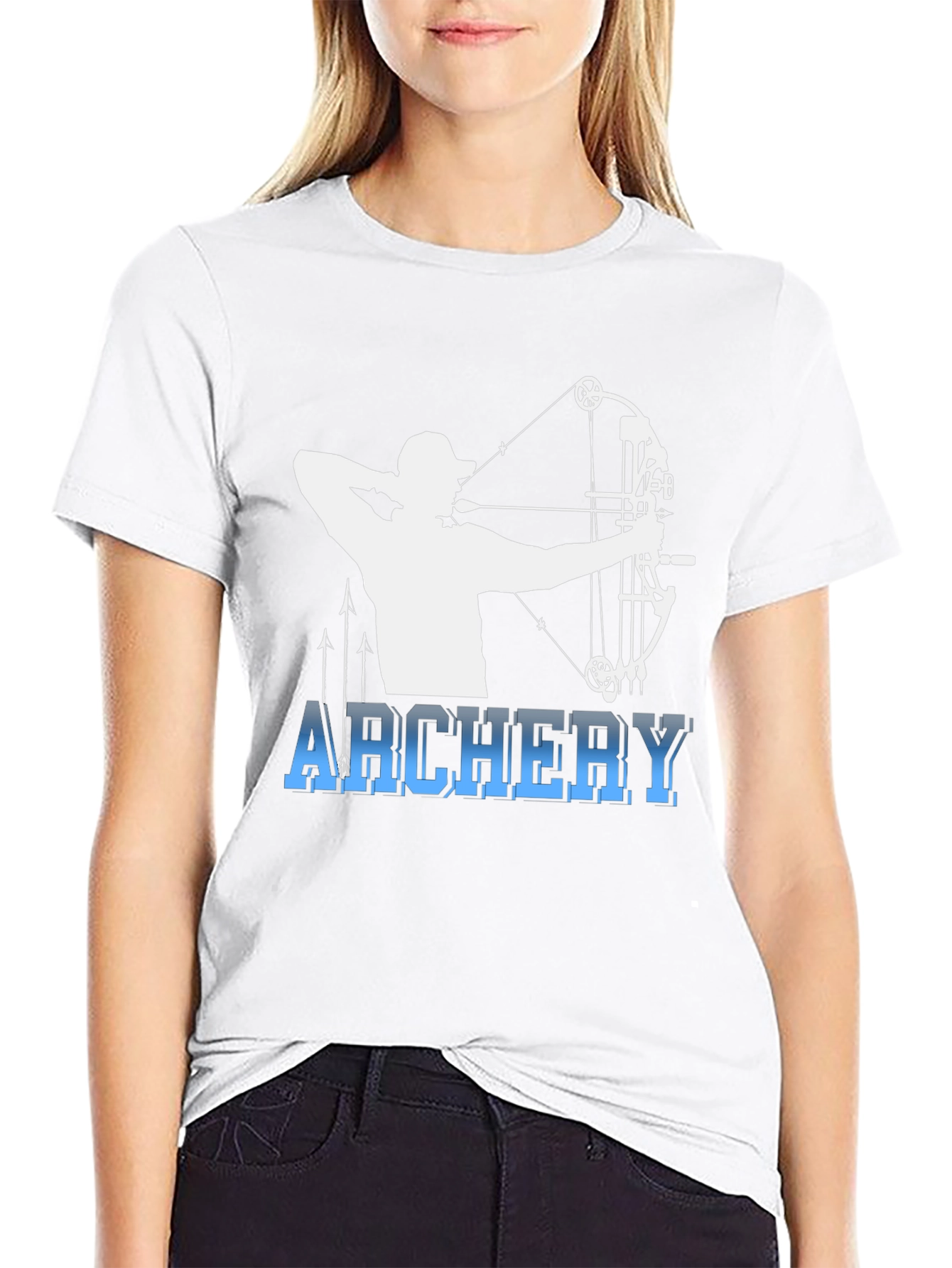 Black Archery Bow Hunter Black T-Shirt view 9