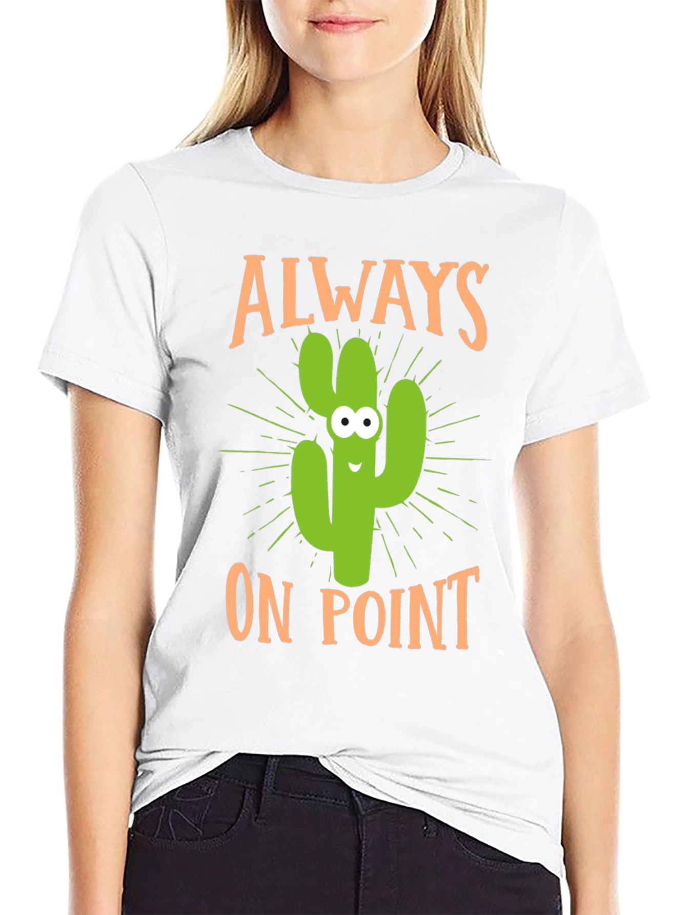 Black Always On Point Cactus Graphic Tee view 9