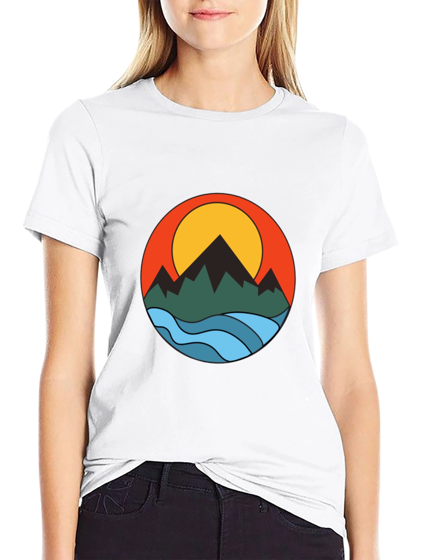 Black Mountain Sunset Graphic Tee - Black view 9