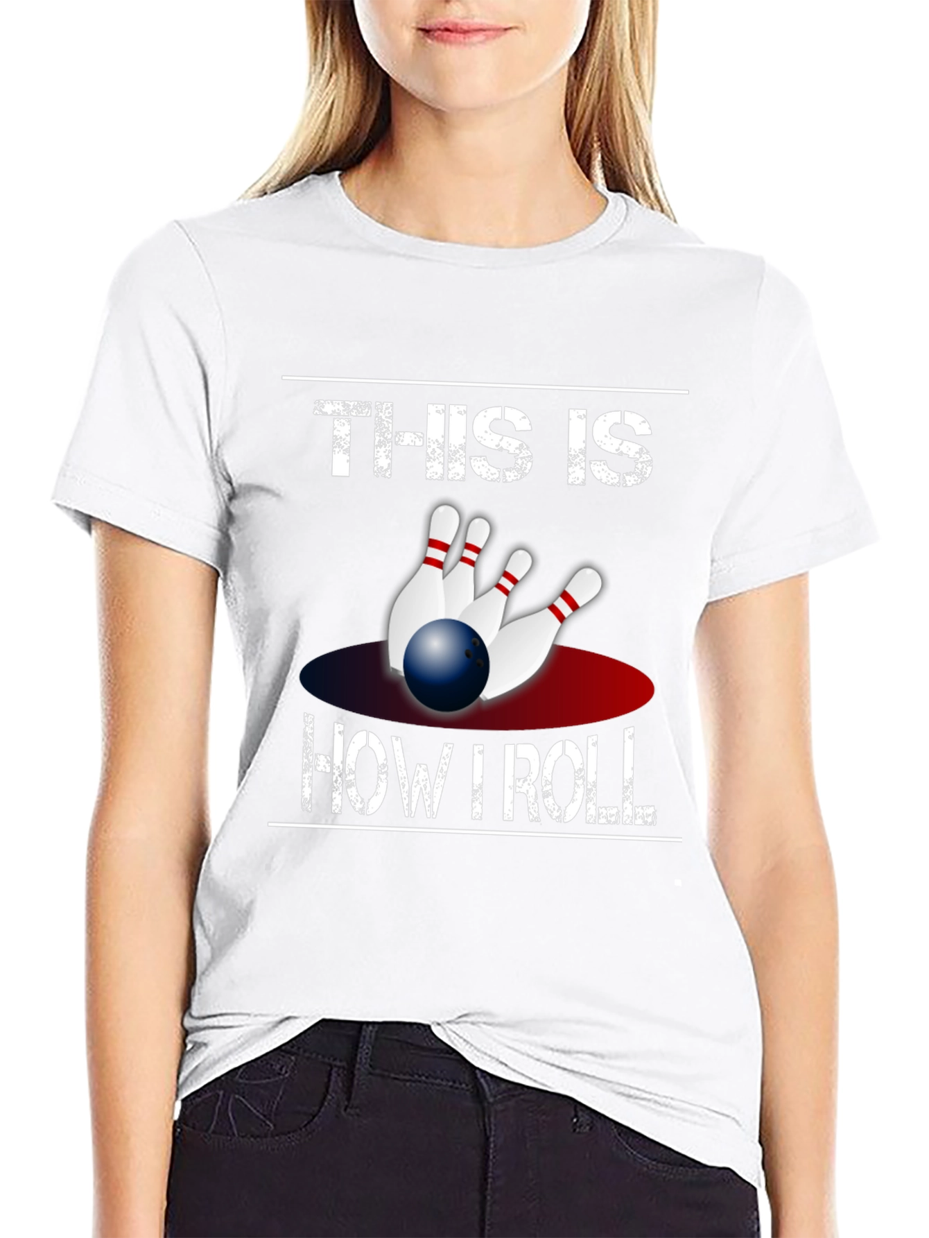 Black Bowling T-Shirt - This Is How I Roll Tee view 9