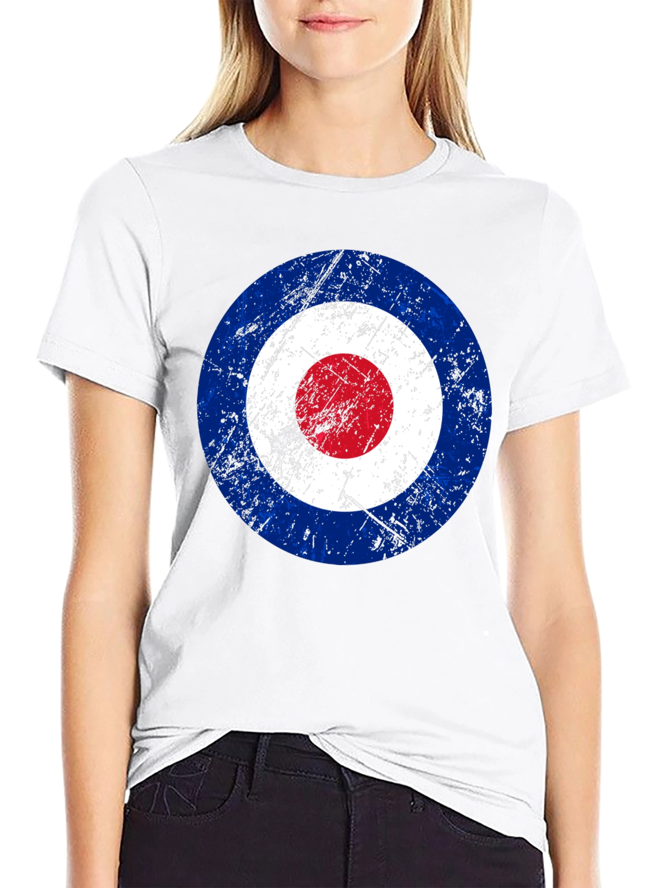 Black Target Graphic T-Shirt - Retro Mod Style view 9