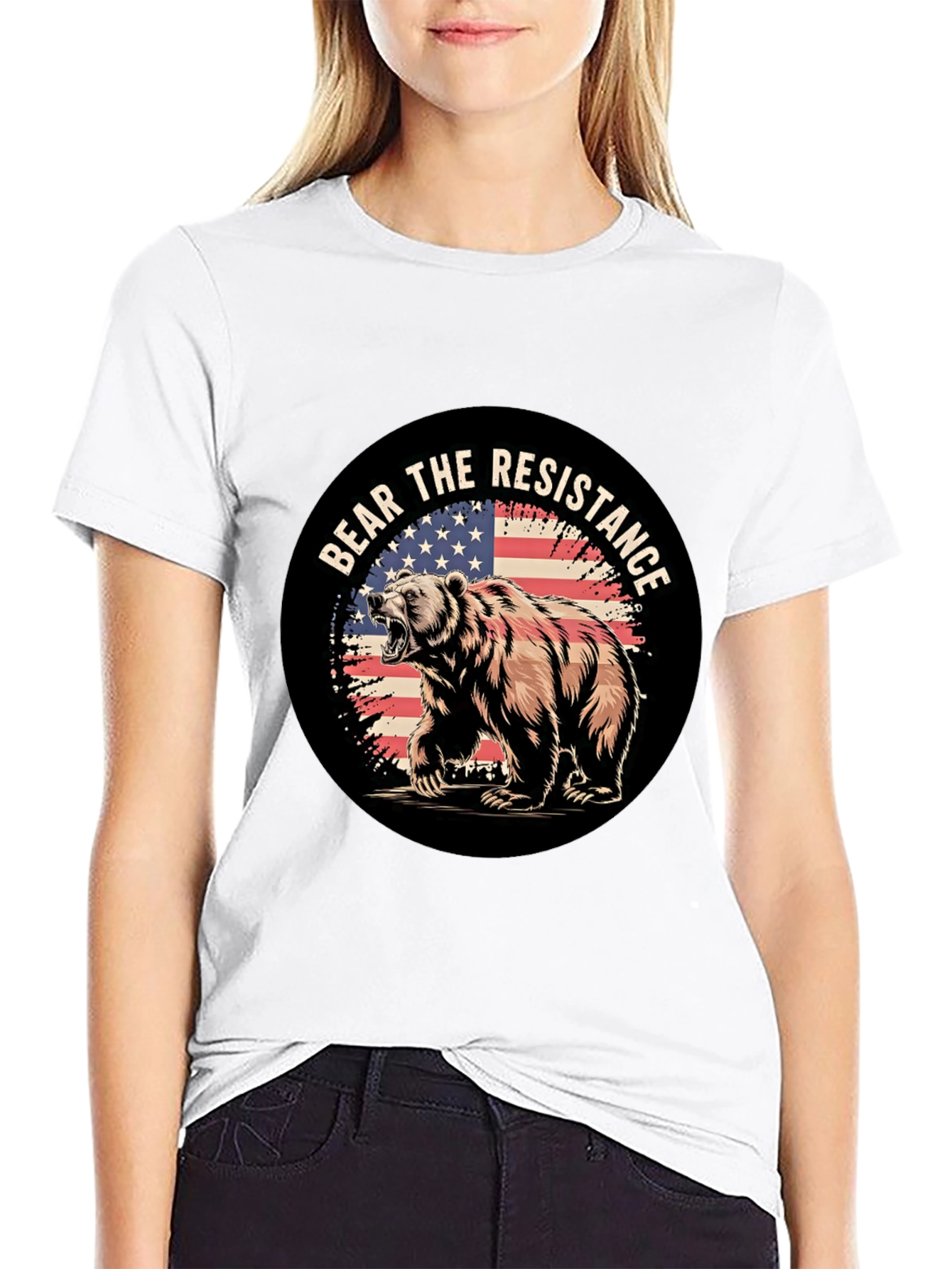 Black Bear the Resistance Graphic T-Shirt view 9