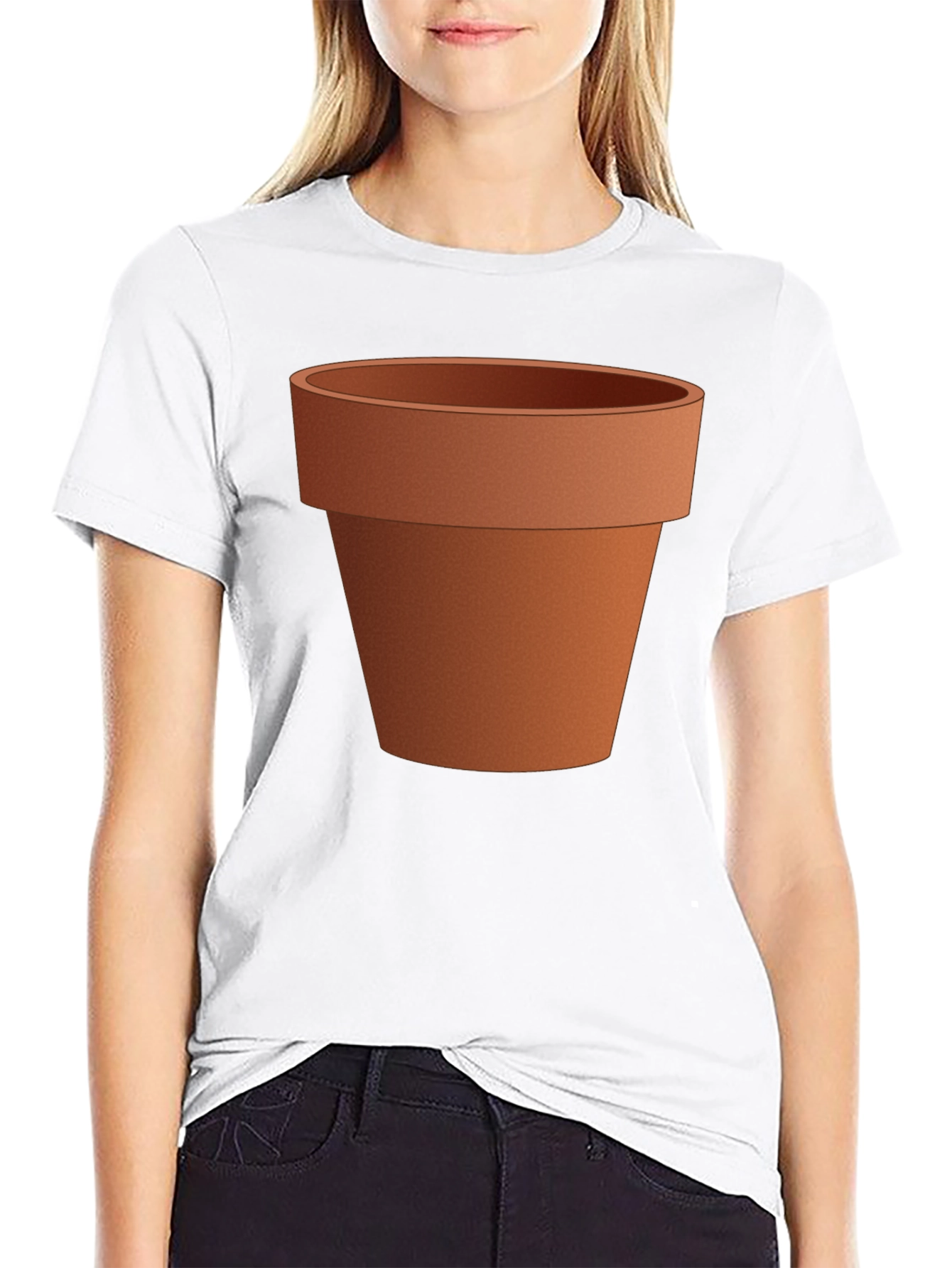 Black Novelty Flower Pot Graphic Tee - Unisex view 9