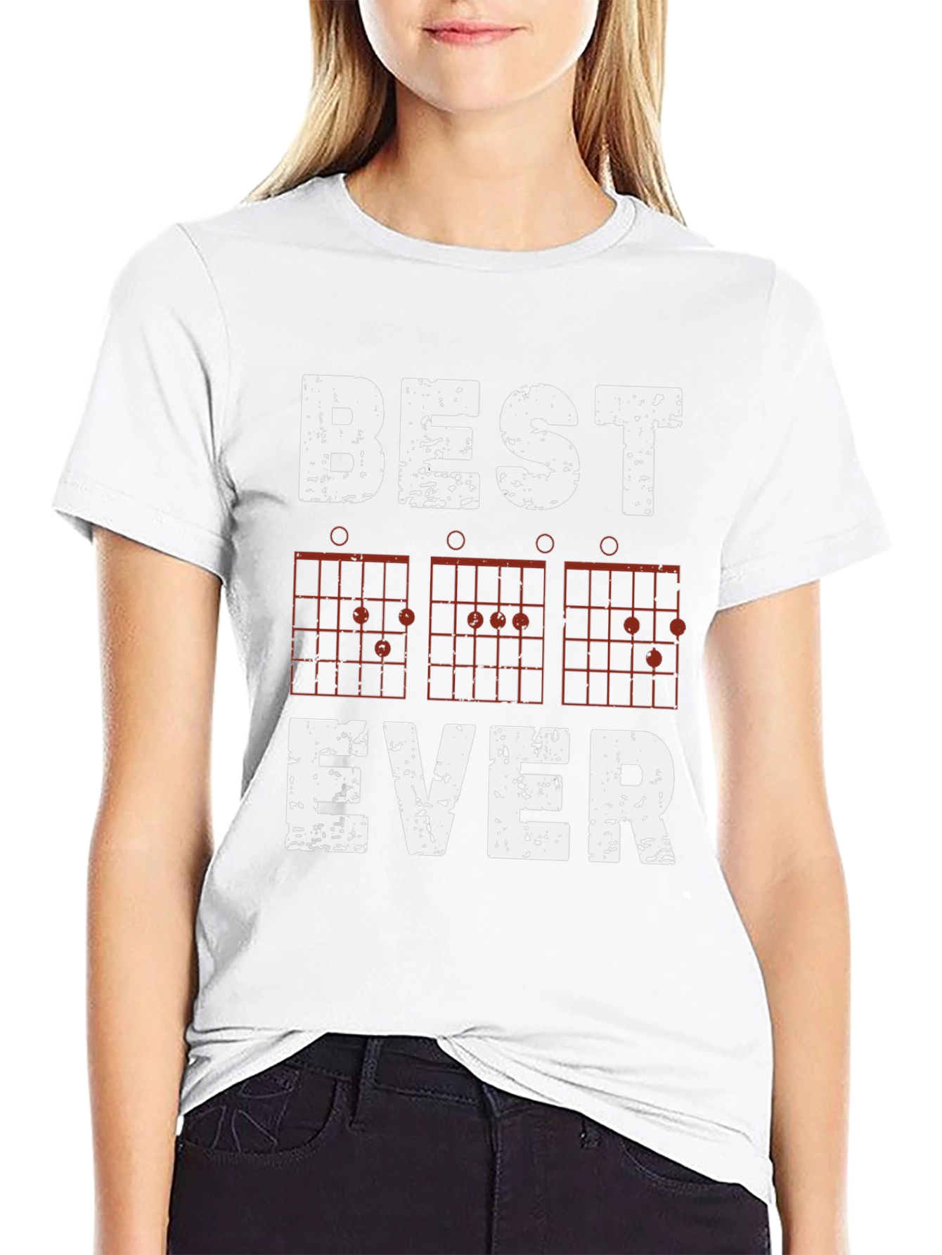 Black Best Guitar Chords Ever T-Shirt - Music Lover Tee view 9