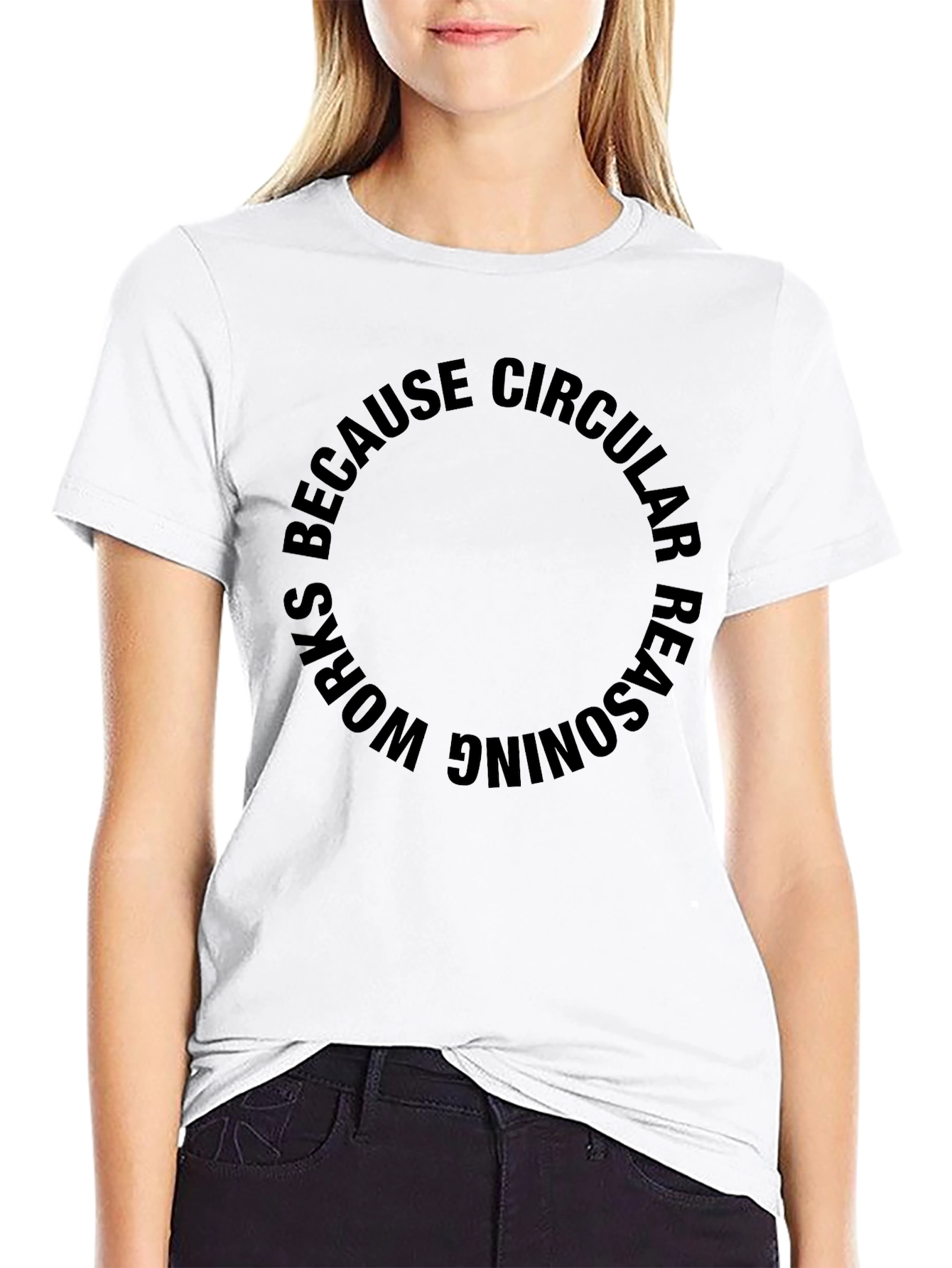 Black Circular Reasoning Black T-Shirt view 9