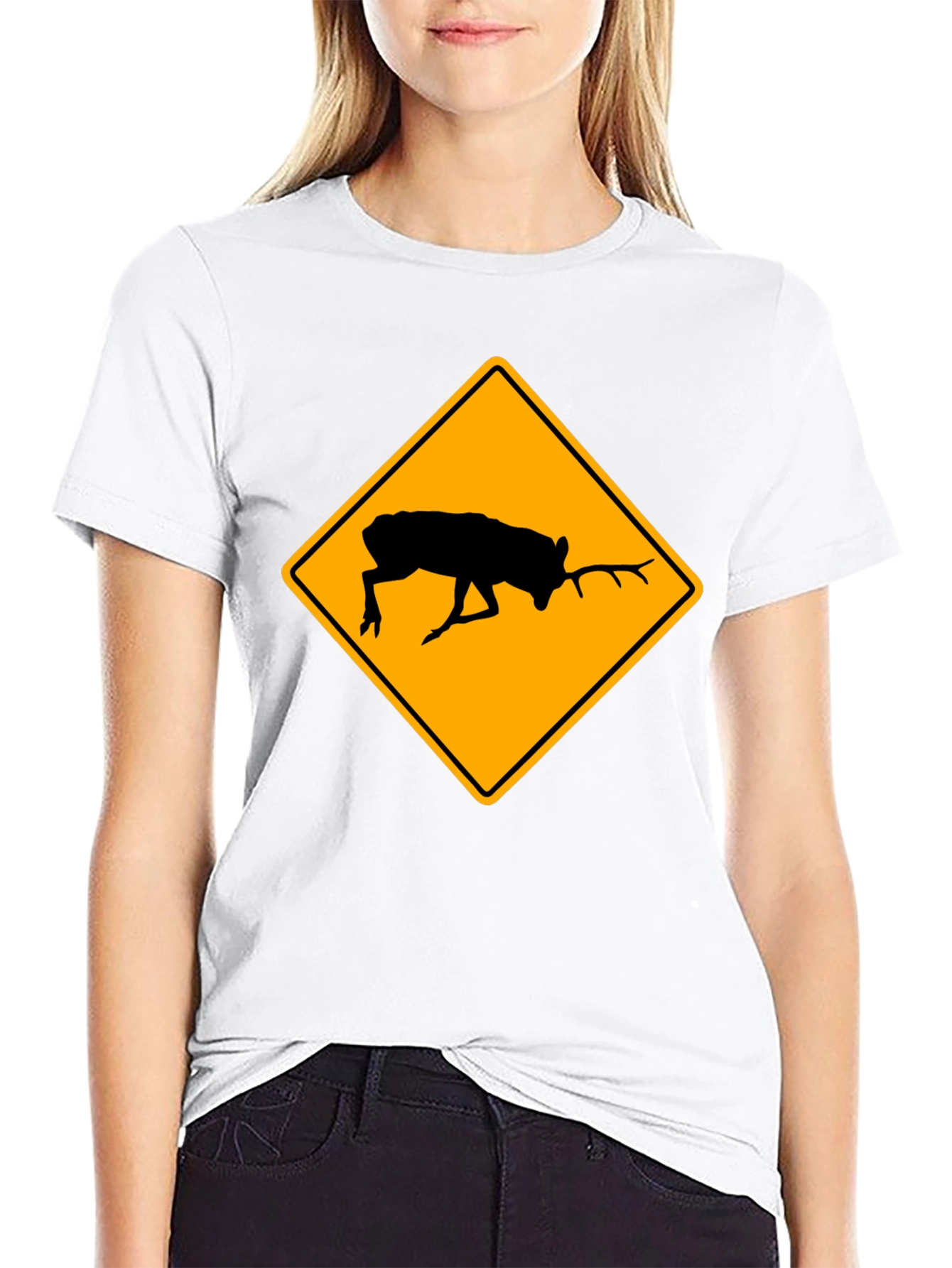 Black Elk Crossing T-Shirt: Caution Wildlife Tee view 9