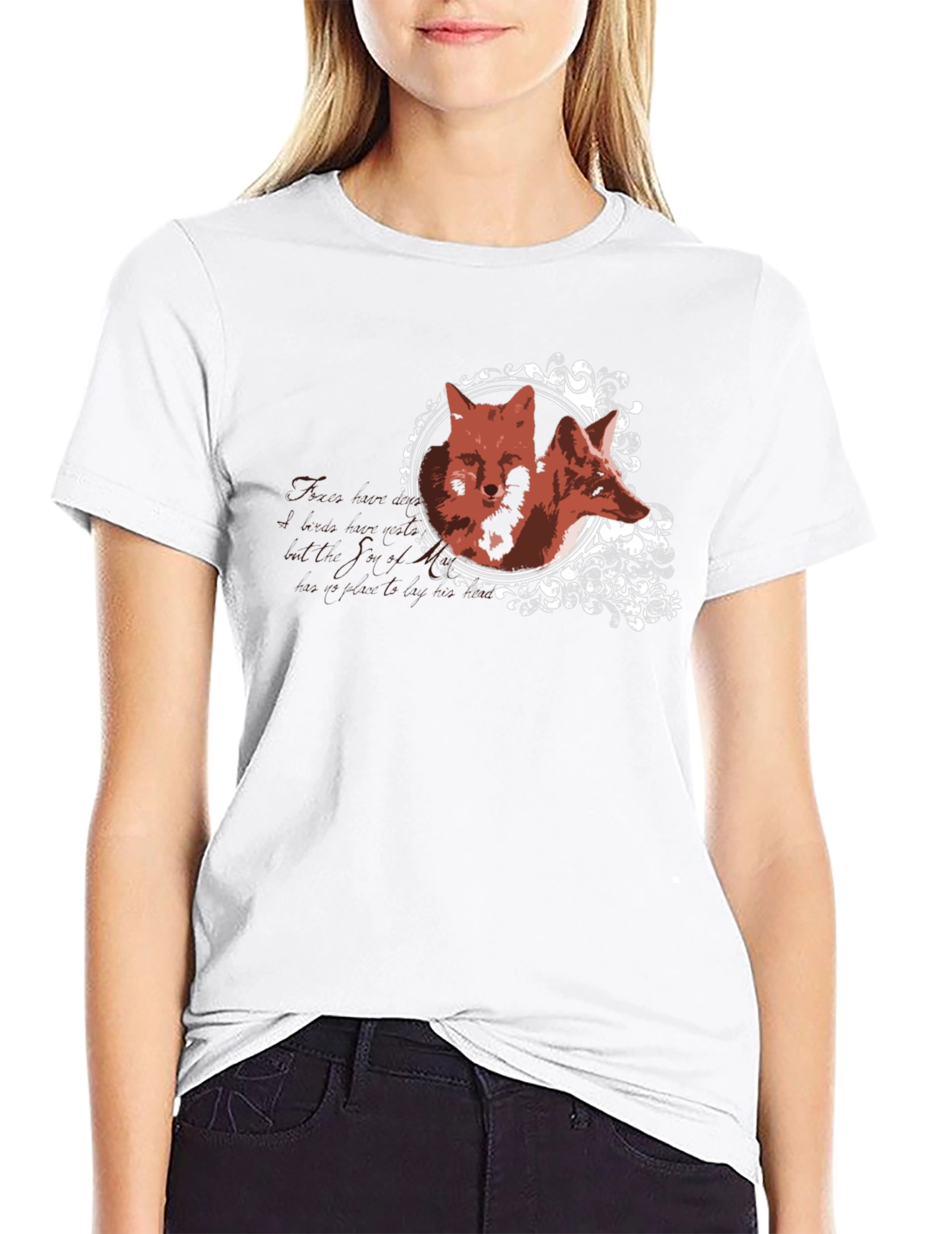 Black Fox Portrait Graphic Tee - Stylish Unisex T-Shirt view 9