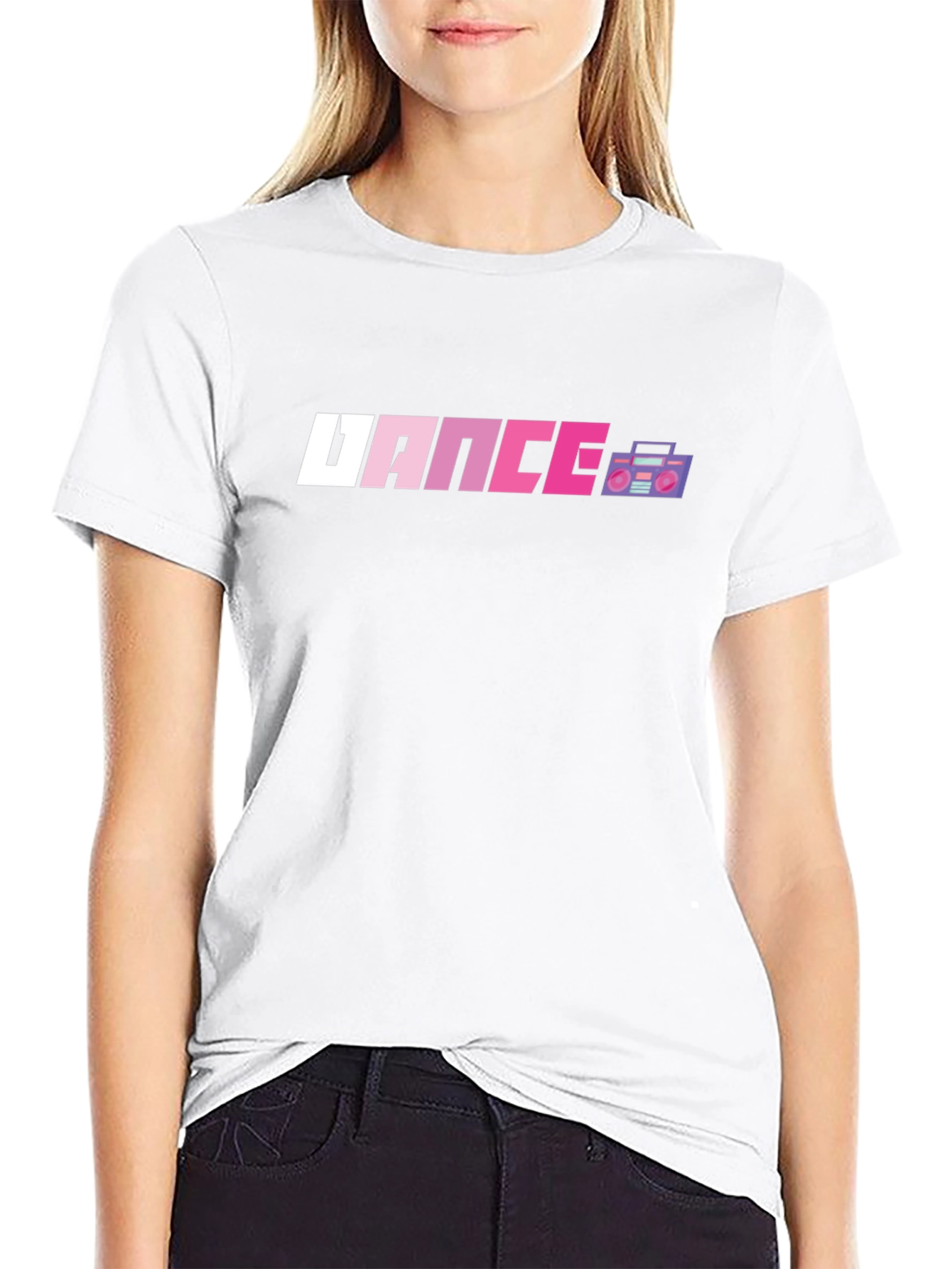 Black Retro 'Dance' Graphic Tee - Black view 9