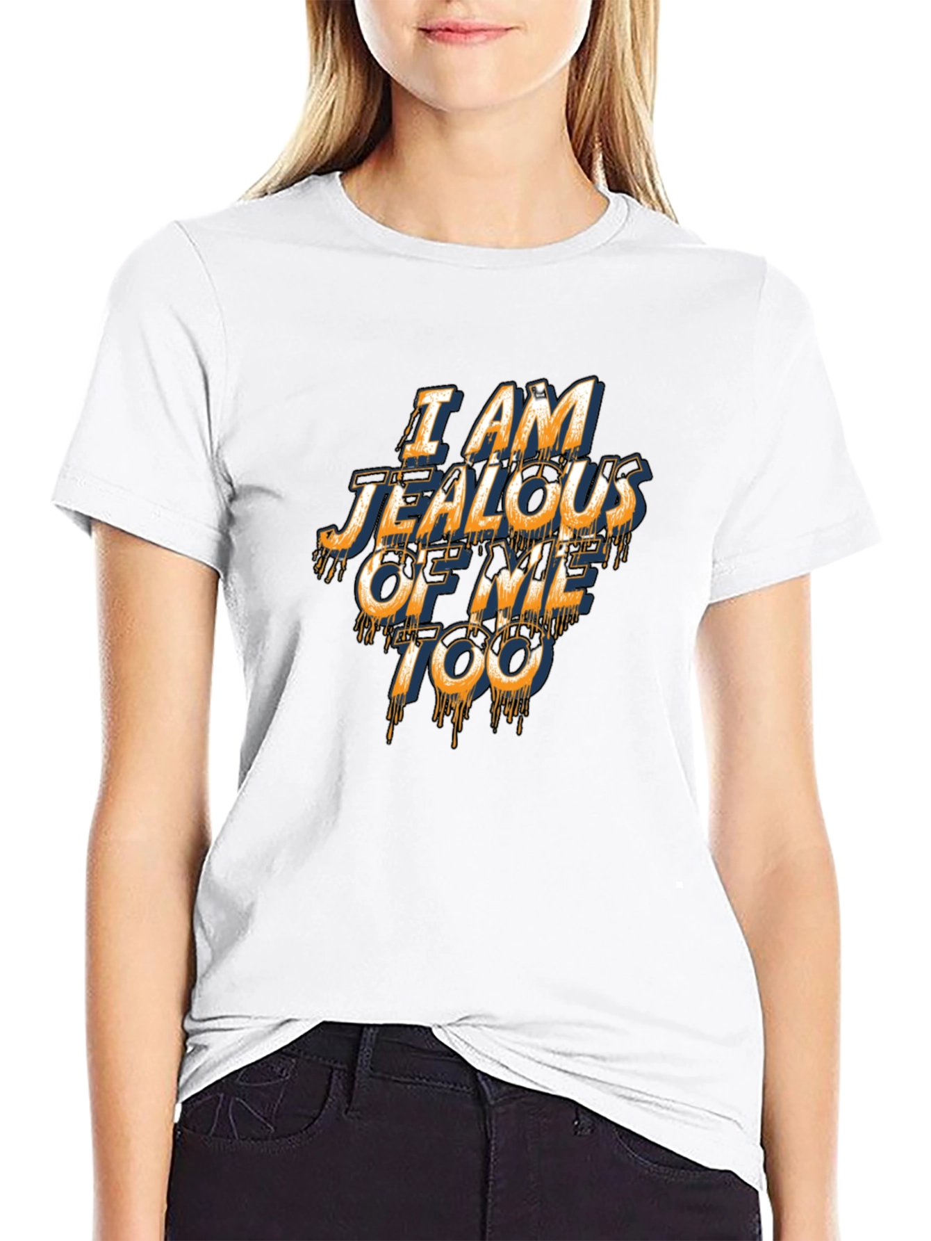 Black I Am Jealous of Me Too Graphic Tee view 9