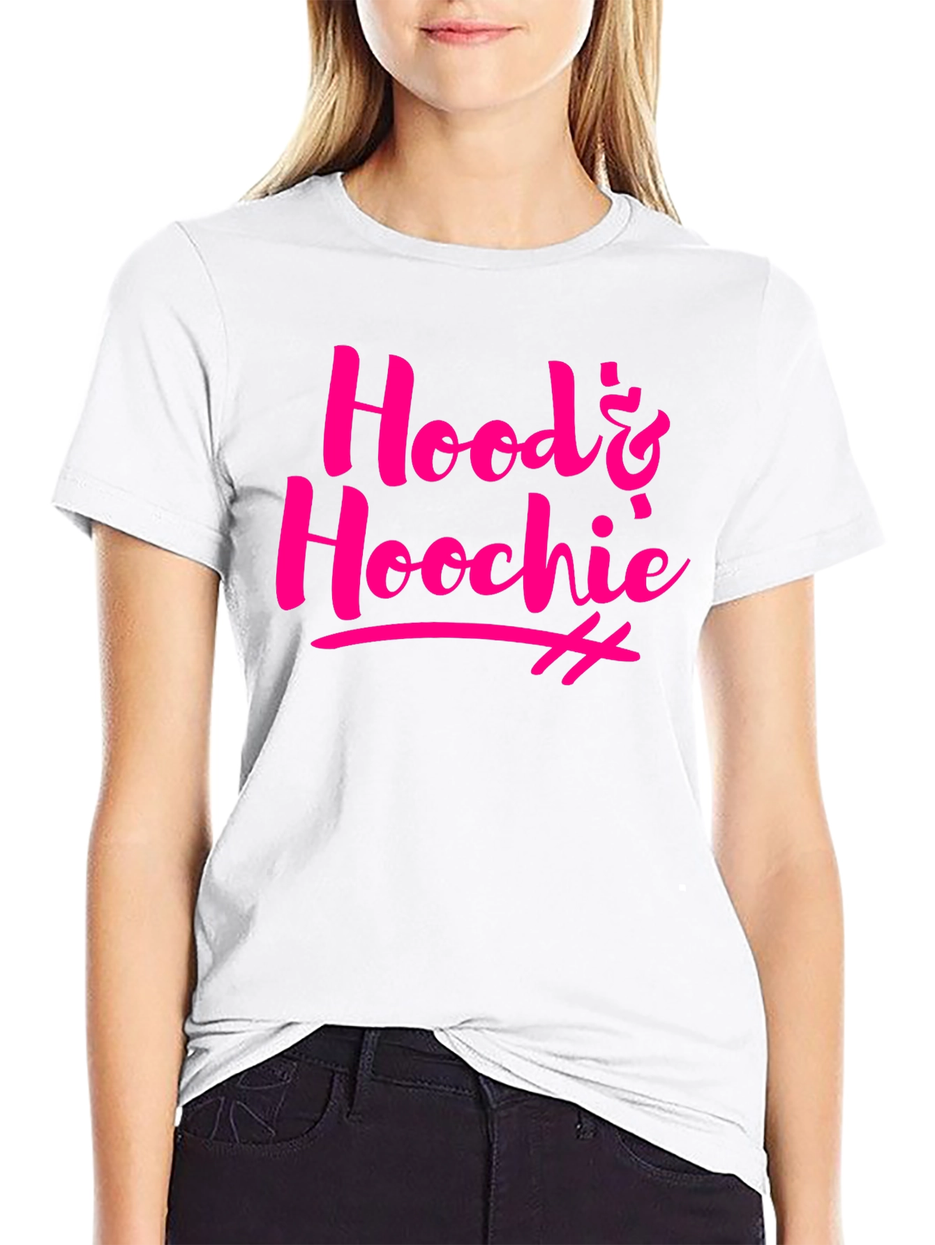Black Hood & Hoochie Graphic Tee view 9