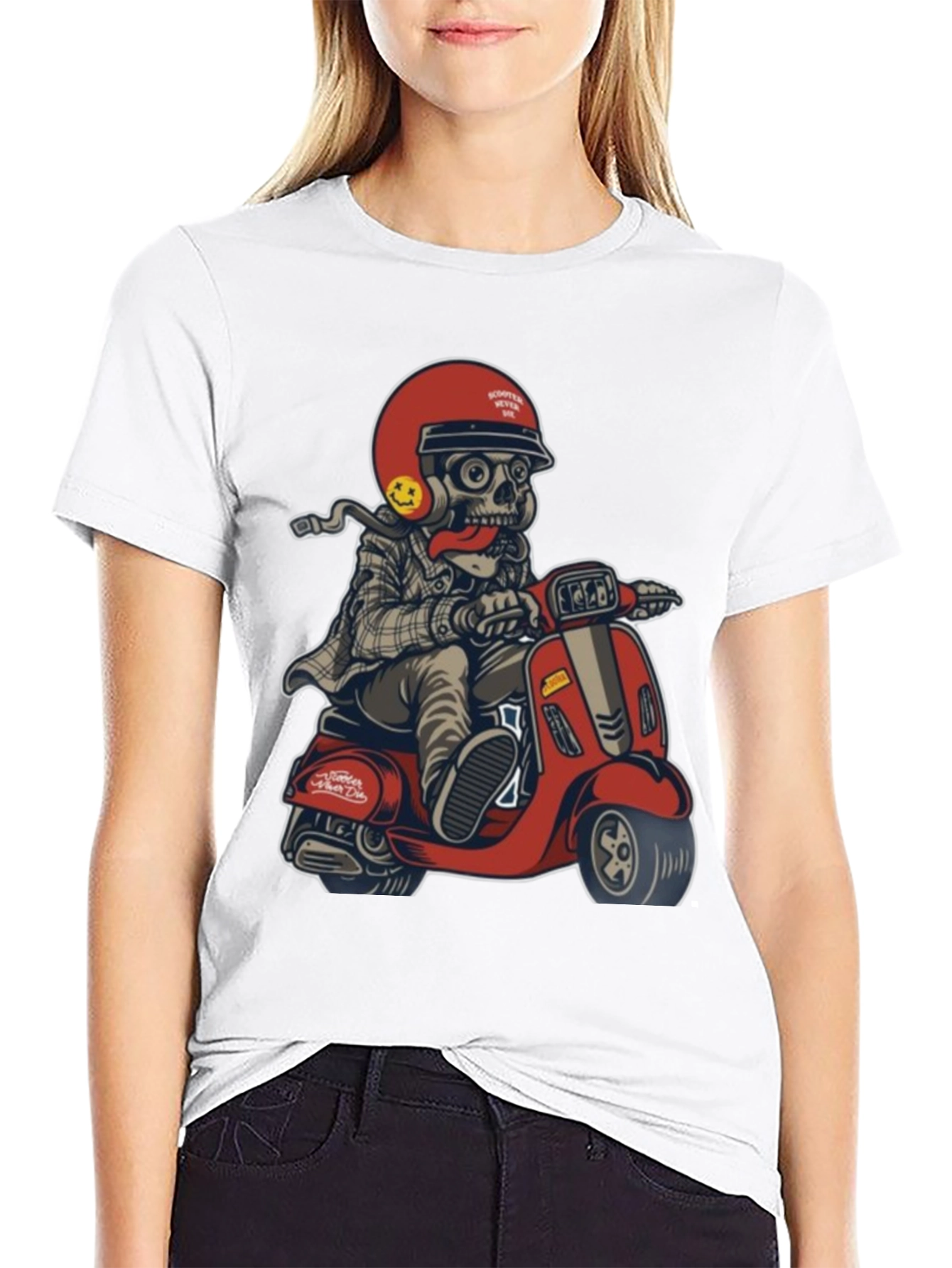 Black Skull Rider Graphic Tee - Cool & Unique Design view 9