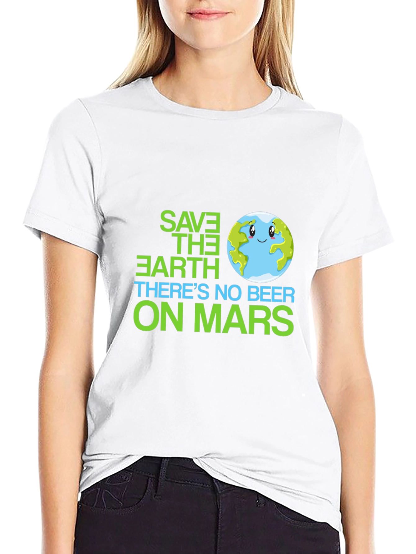 Black Save the Earth T-Shirt - No Beer on Mars view 9