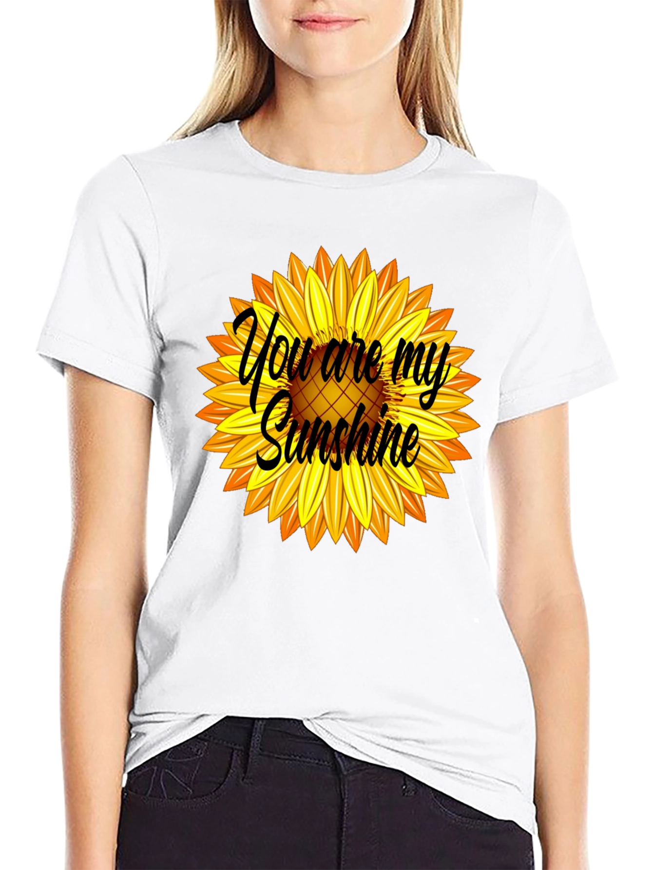 Black You Are My Sunshine Sunflower Graphic Tee view 9