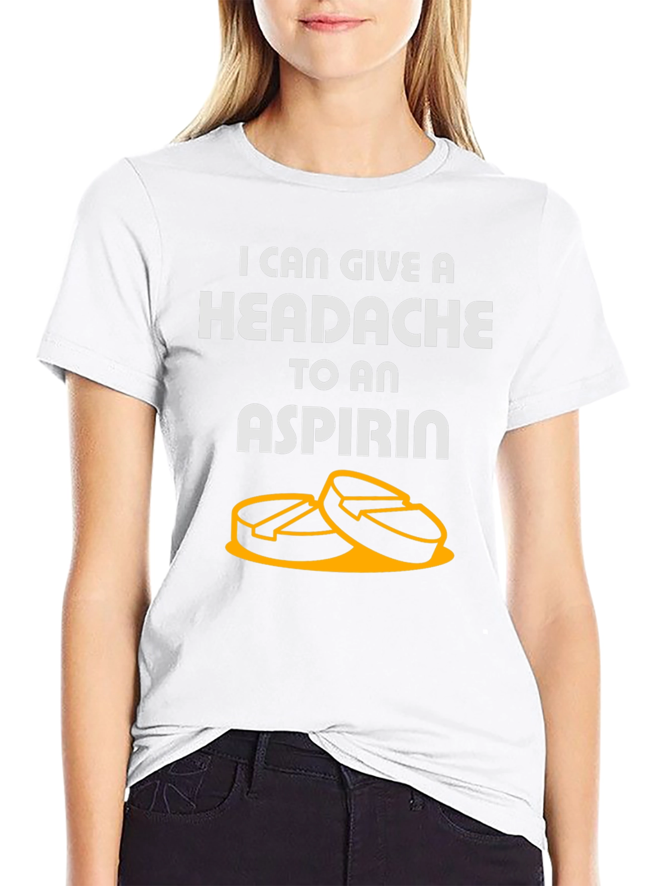 Black Headache to Aspirin Graphic T-Shirt view 9