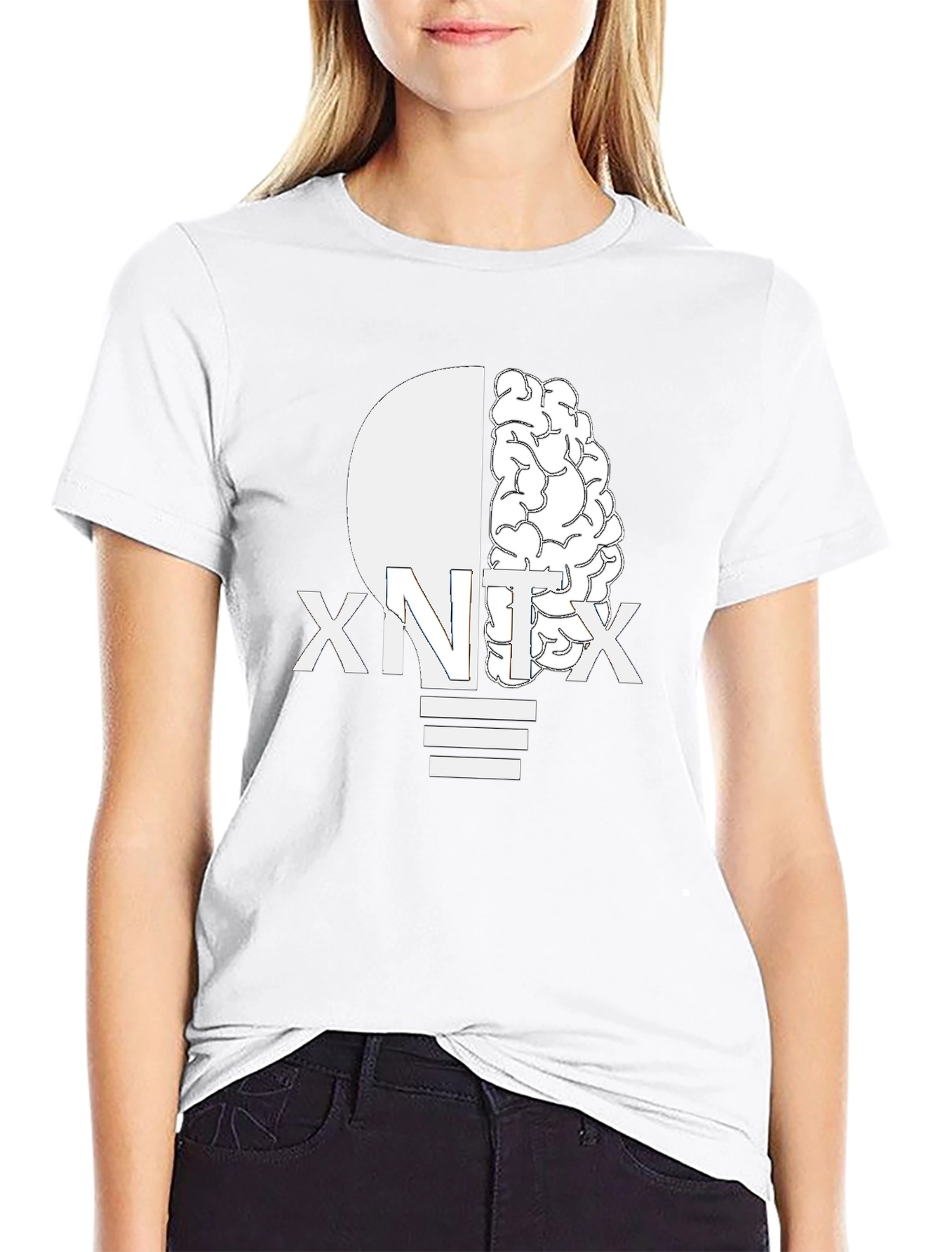 Black XNTX Brain Power Graphic Tee - Black view 9