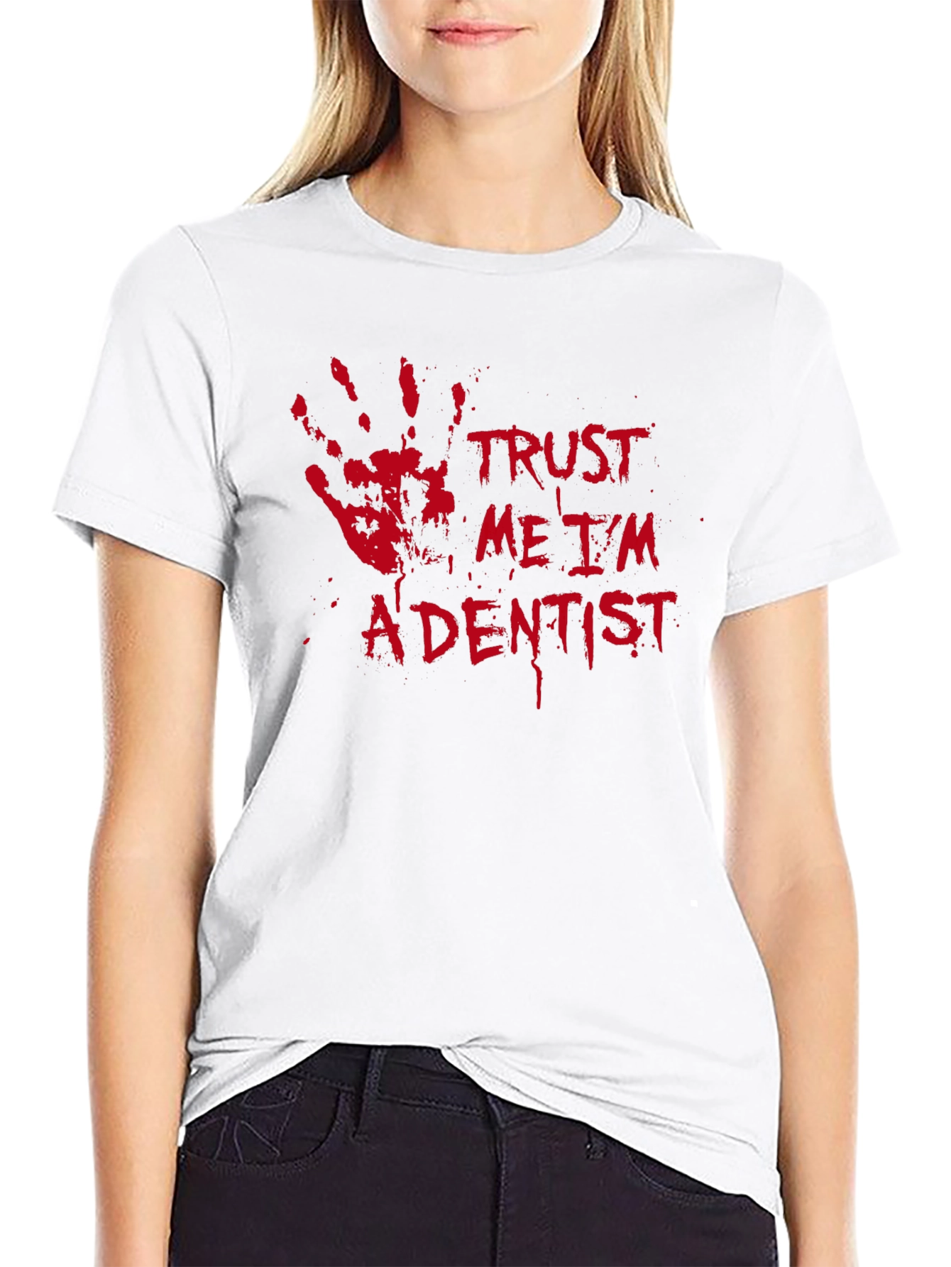 Black Trust Me I'm A Dentist Graphic T-Shirt view 9