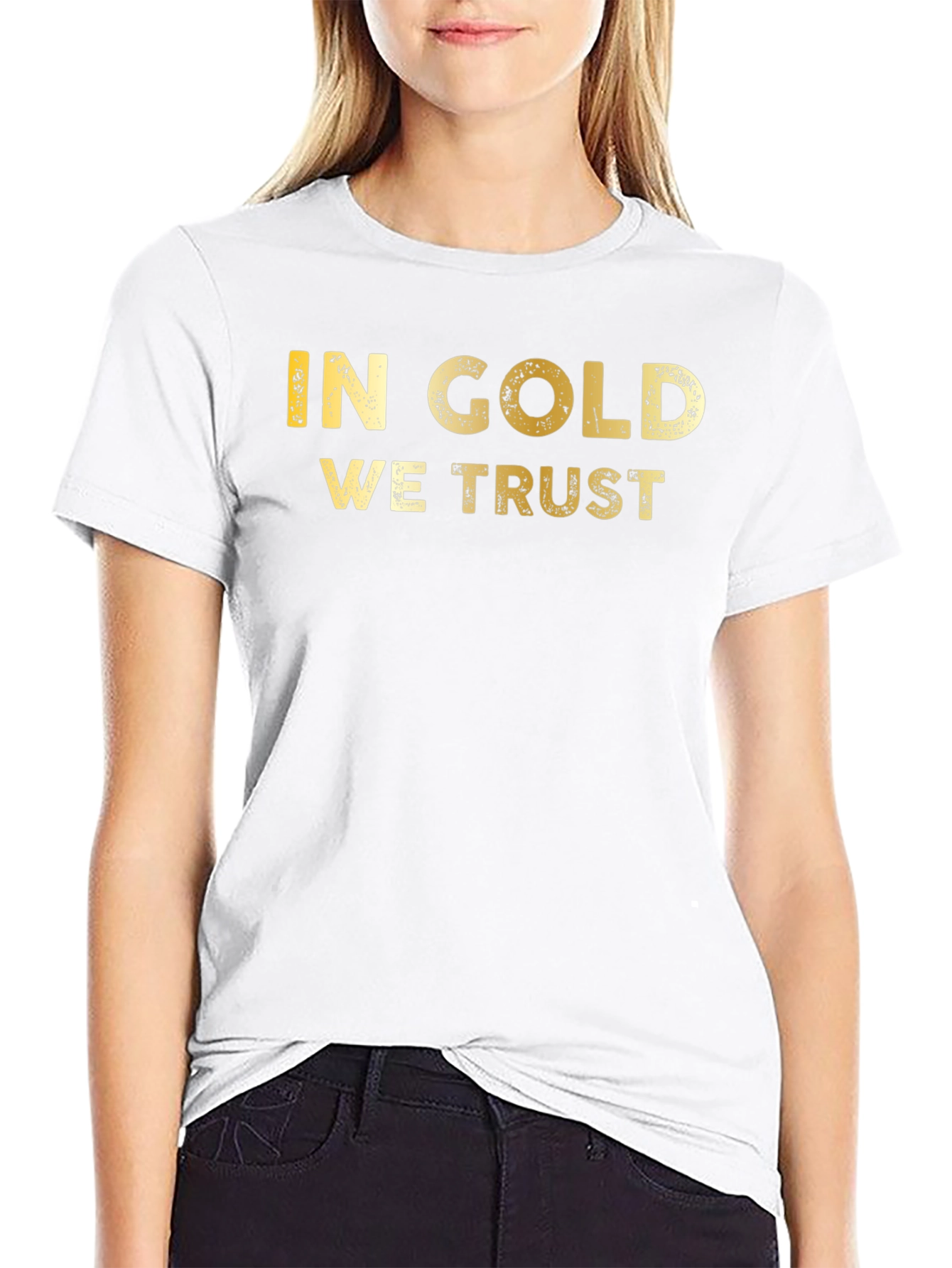 Black In Gold We Trust Graphic Tee - Gildan view 9