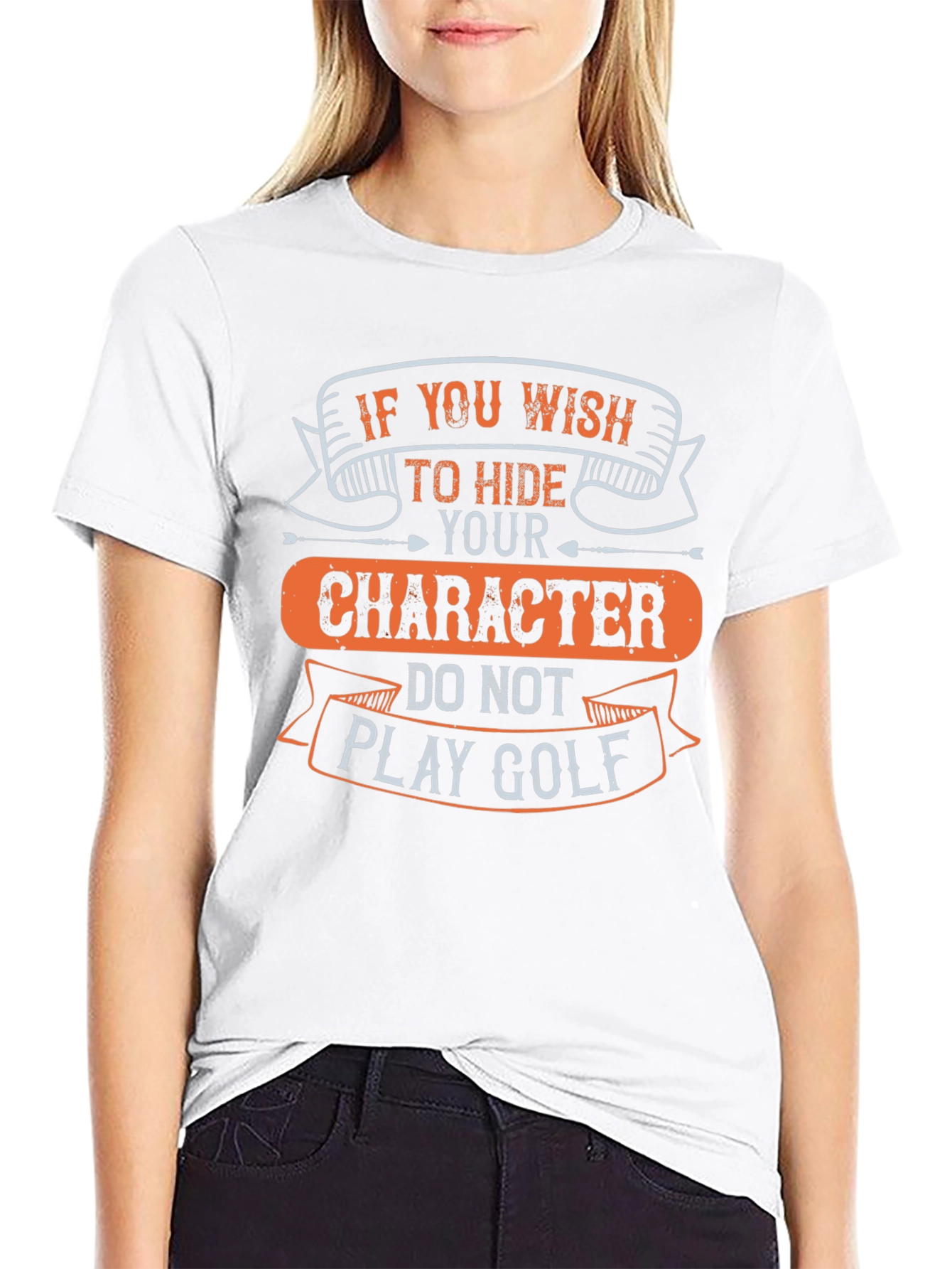 Black Funny Golf T-Shirt: Character Reveal Tee view 9