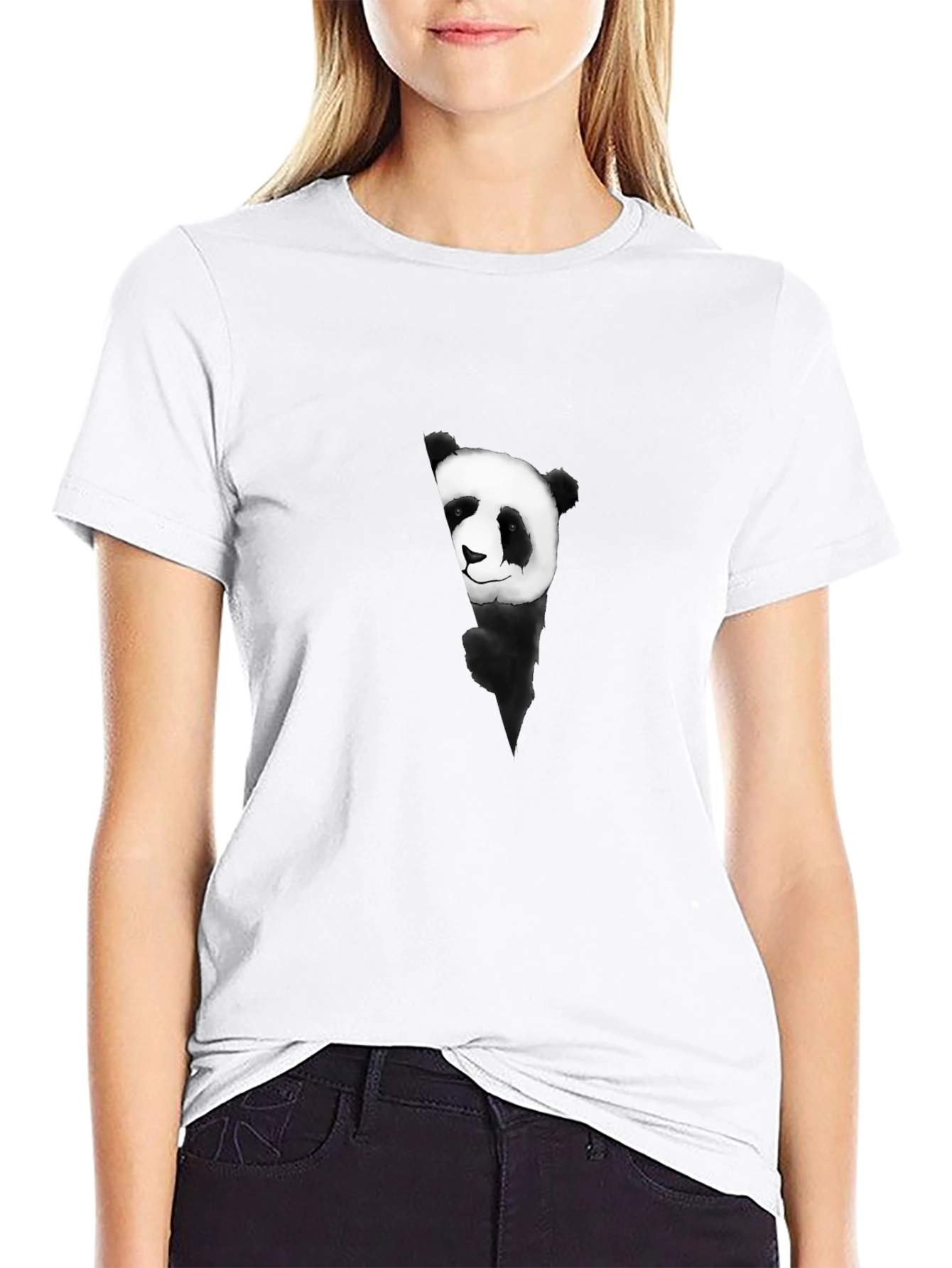 Black Panda Graphic Black T-Shirt view 9