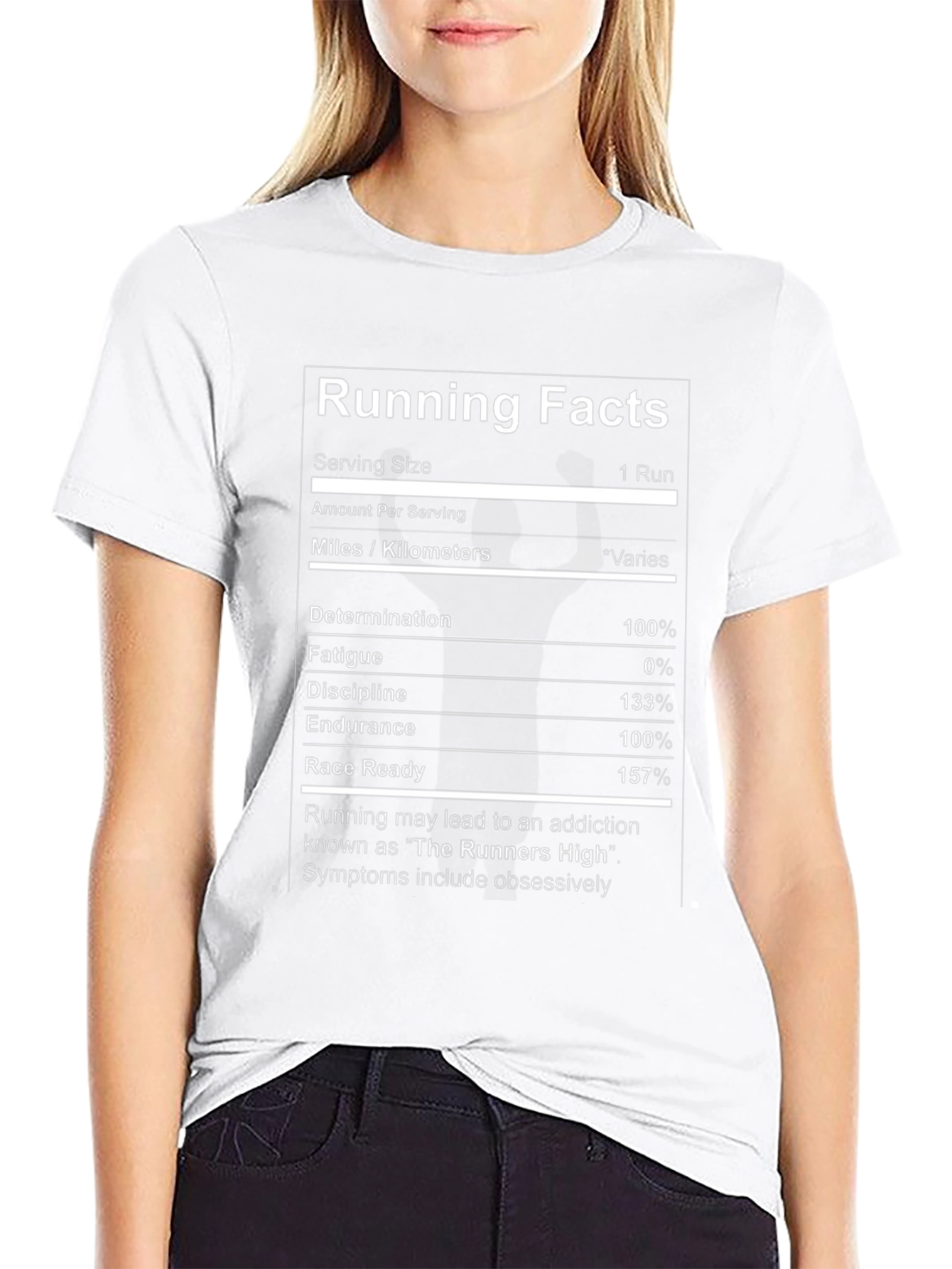 Running Facts T-Shirt - The Runner's High Black Tee - 9