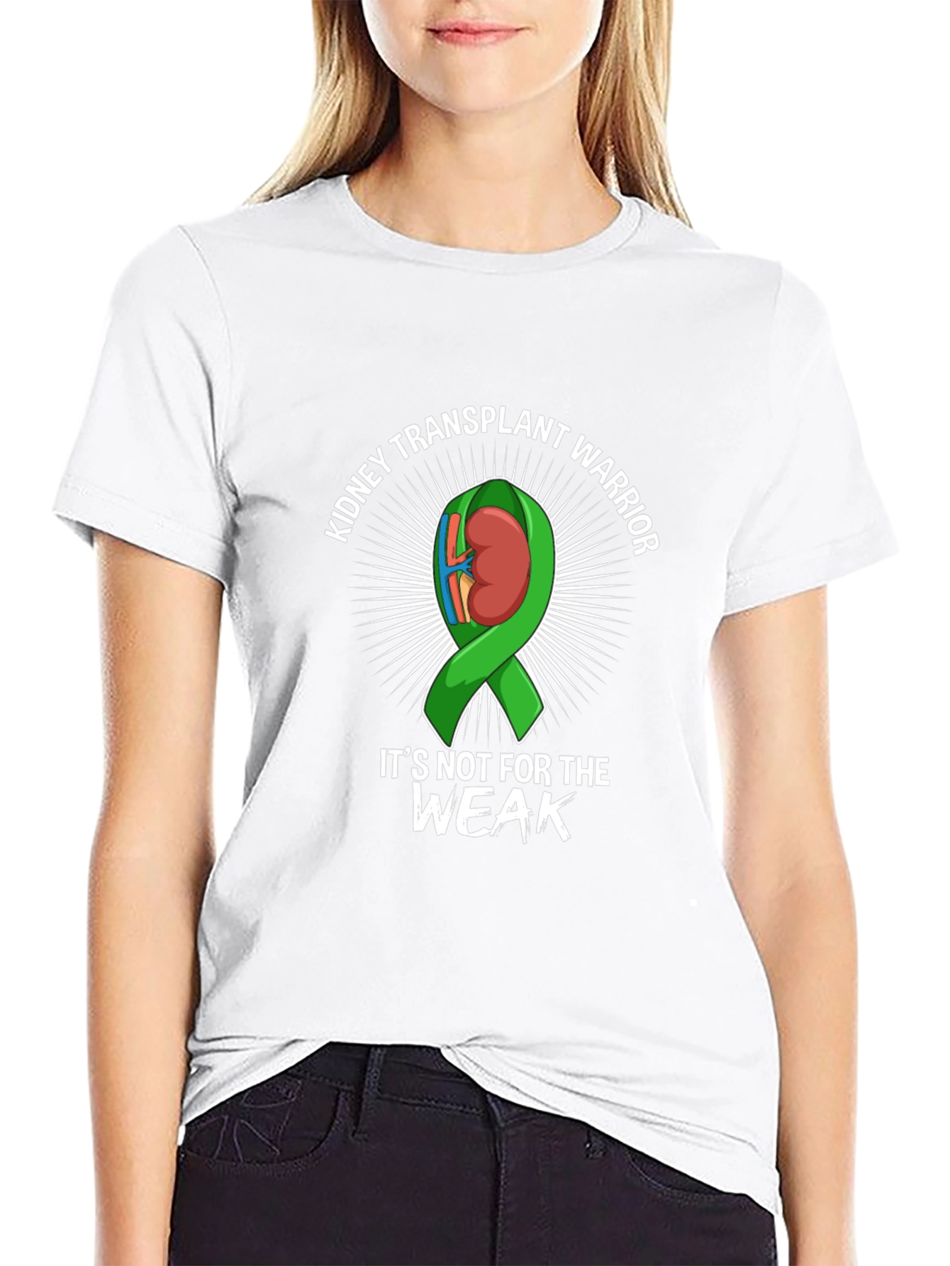 Black Kidney Transplant Warrior Graphic Tee view 9