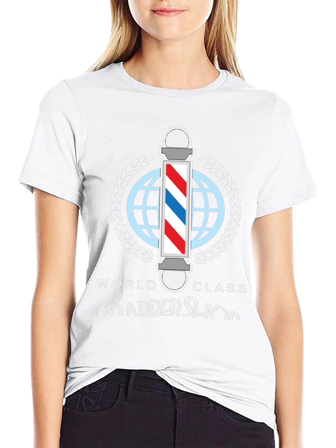 Black World Class Barbershop T-Shirt - Stylish Barber Apparel view 9
