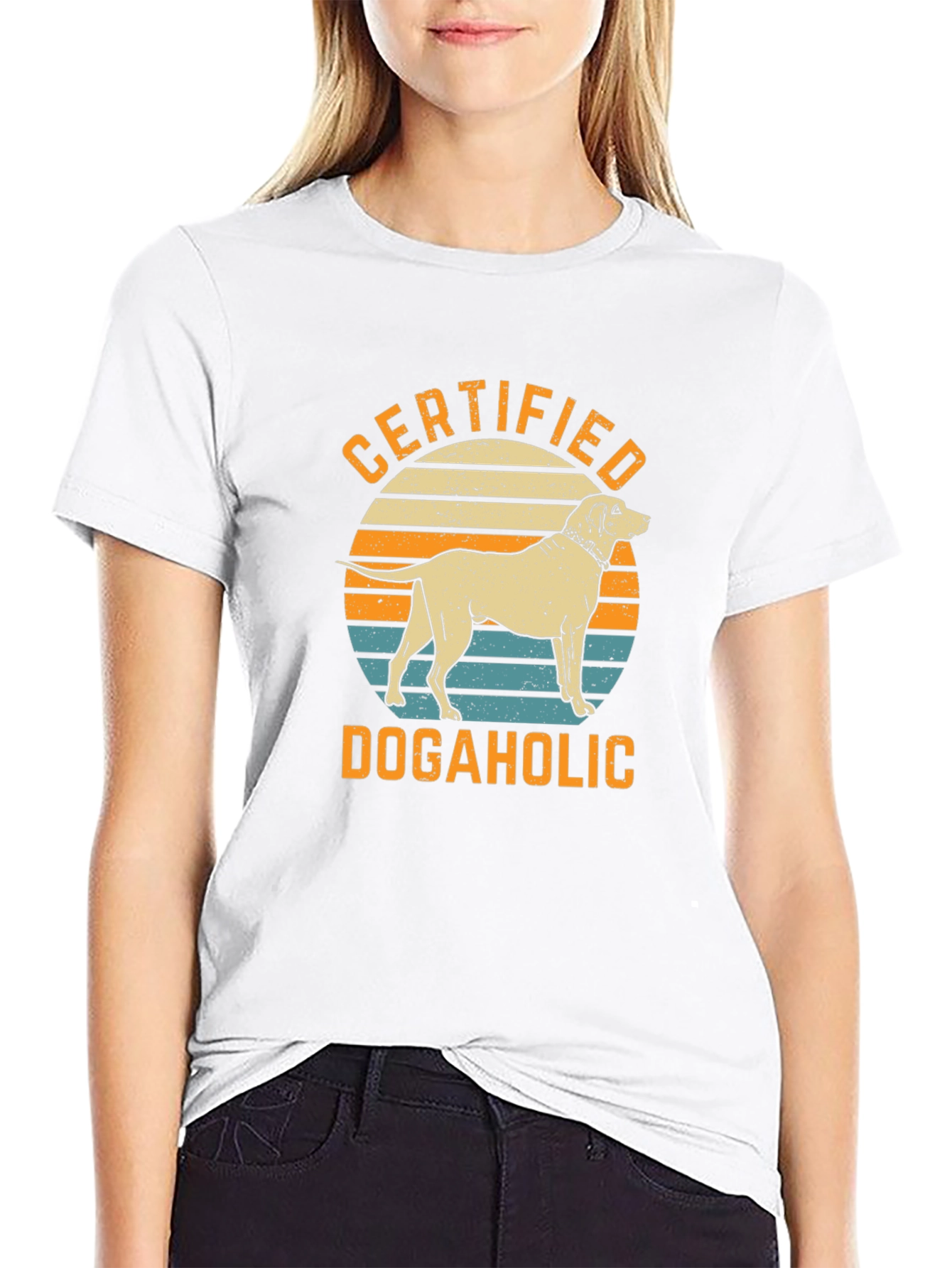 Black Certified Dogaholic Graphic T-Shirt view 9