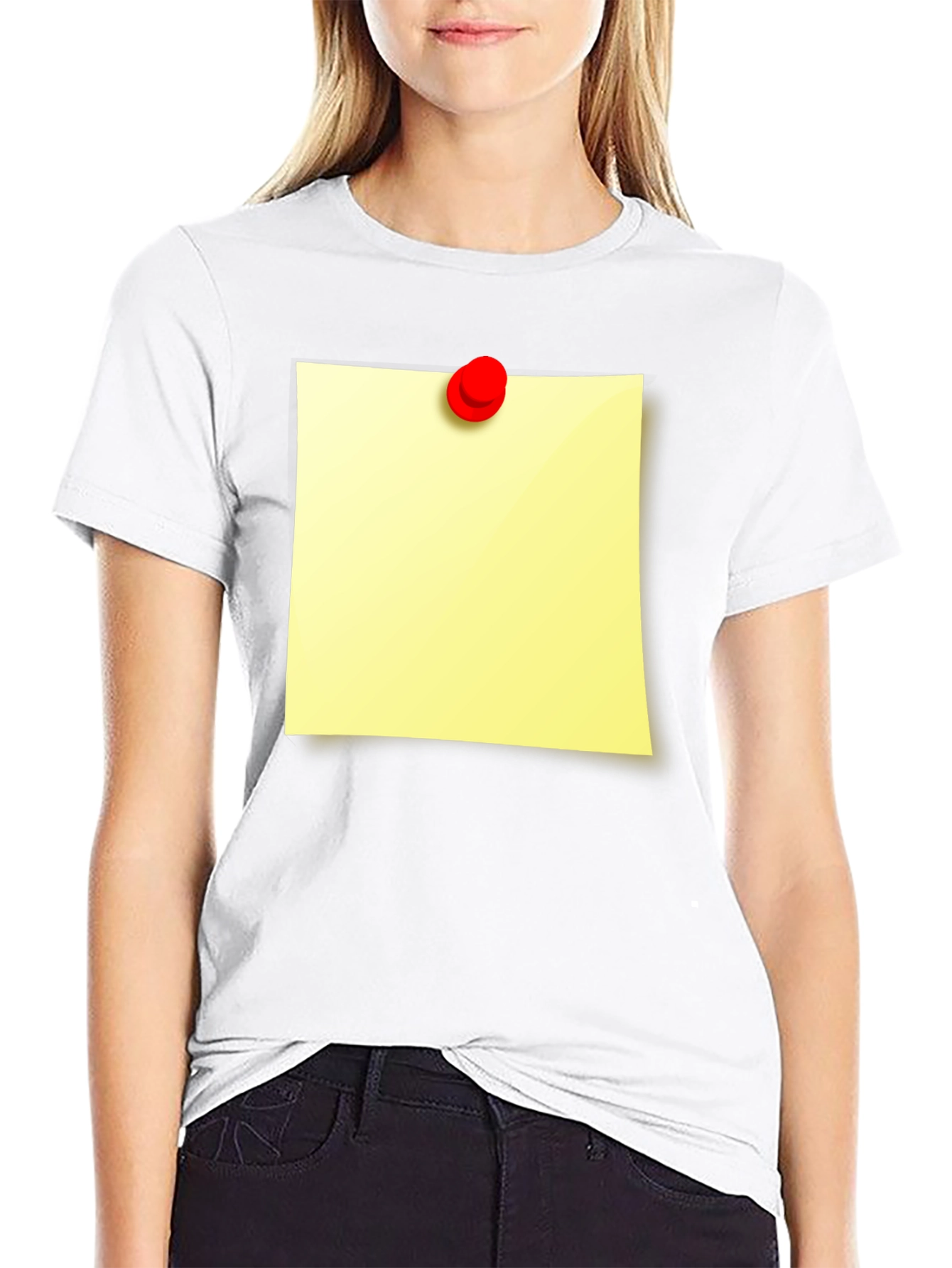 Black Sticky Note Graphic T-Shirt - Unique Novelty Tee view 9
