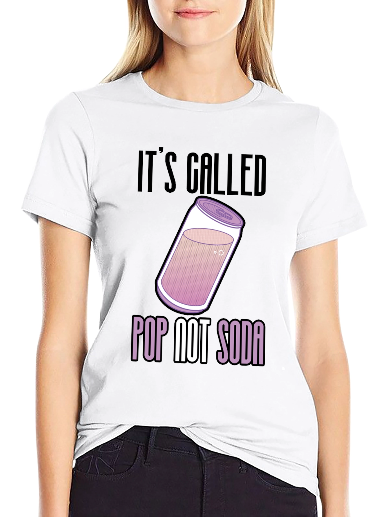 Black It's Called Pop Not Soda T-Shirt view 9