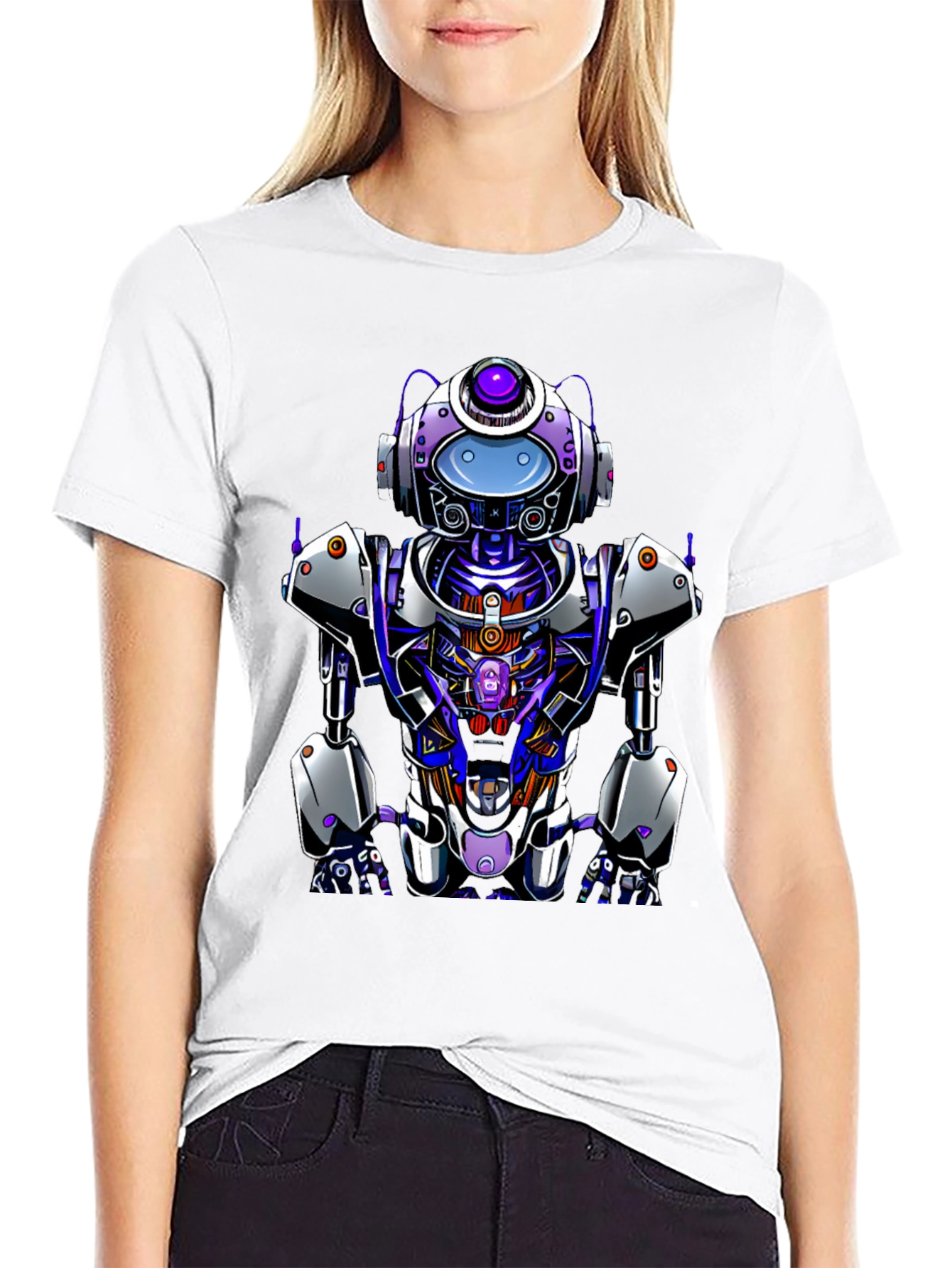 Futuristic Robot Graphic Tee - Unique Design - 9