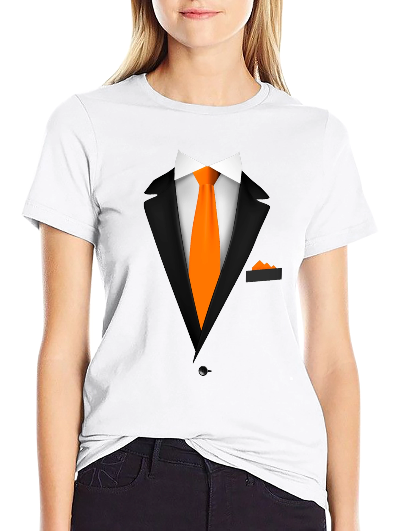 Black Suit & Tie Graphic Tee -  Formal Fun view 9