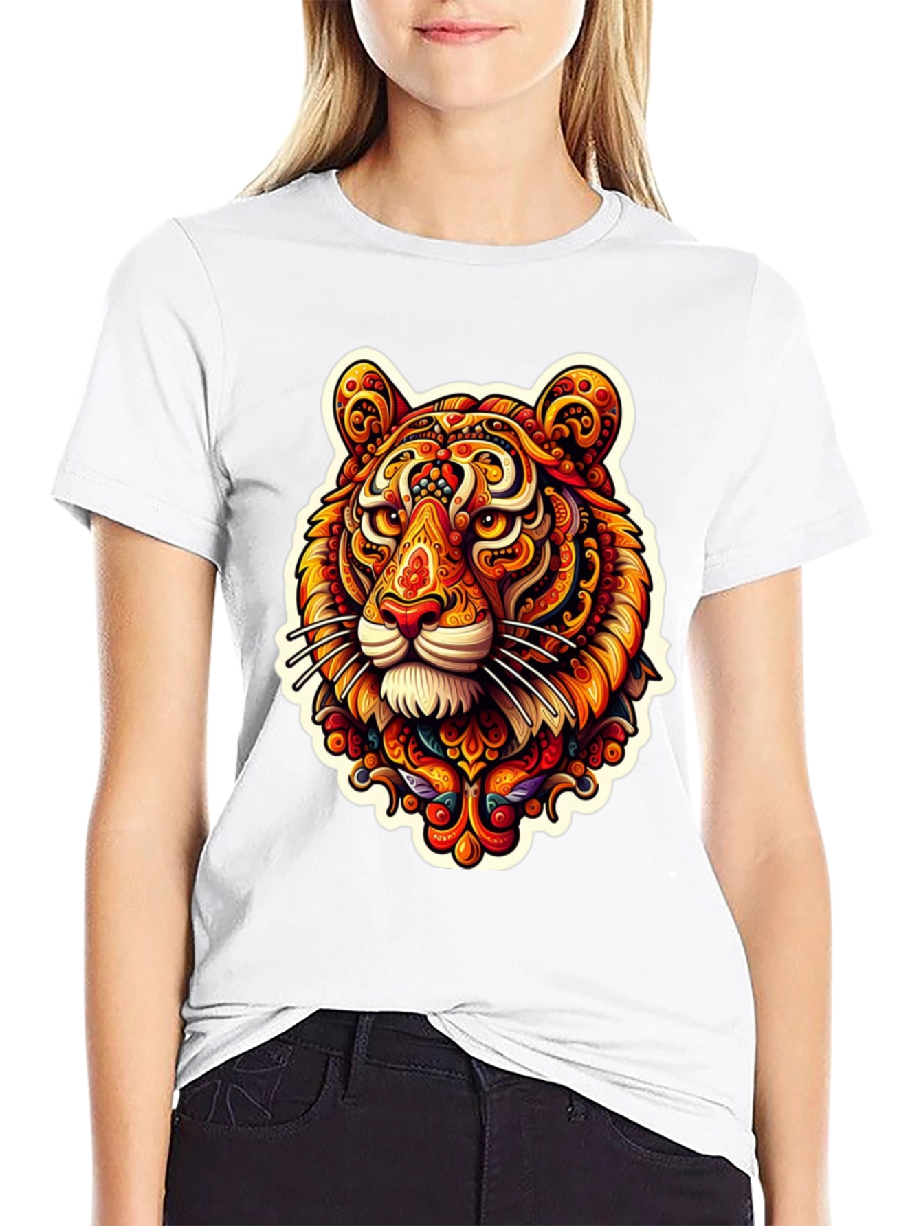 Black Tiger Graphic Tee - Unique Colorful Design view 9