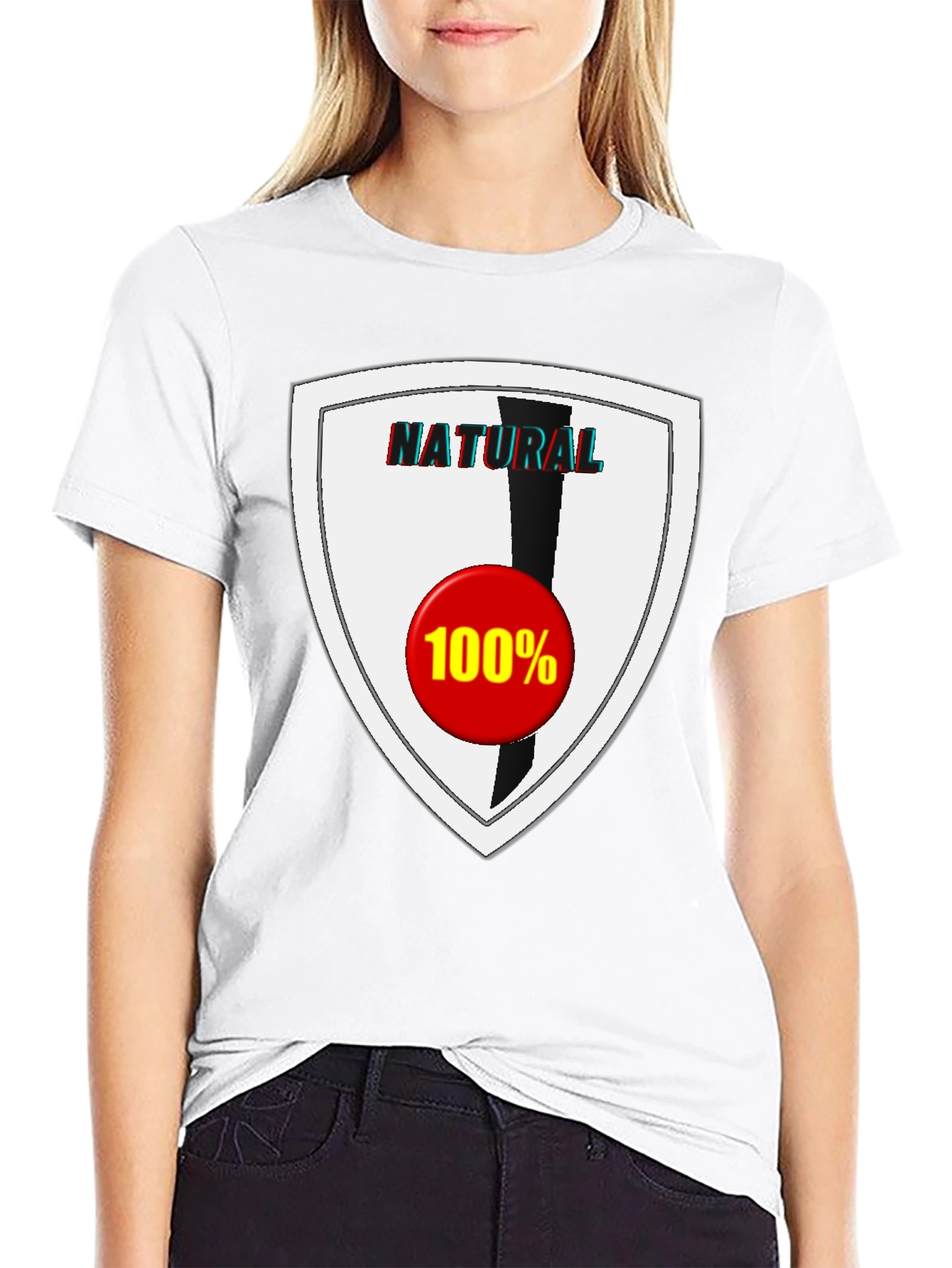 Natural 100% Graphic Tee - Stylish & Comfortable - 9