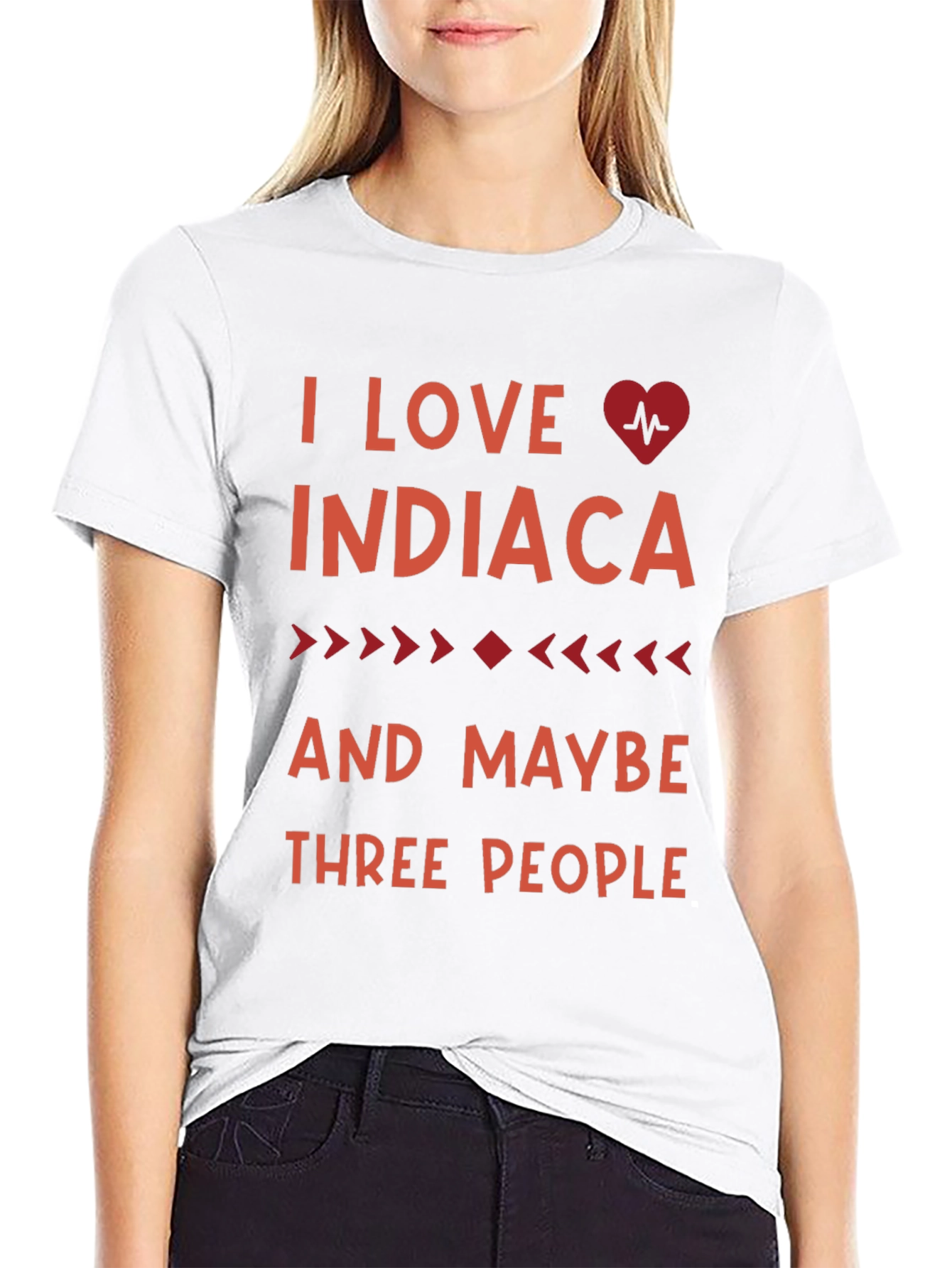 Black I Love Indiacaca T-Shirt view 9