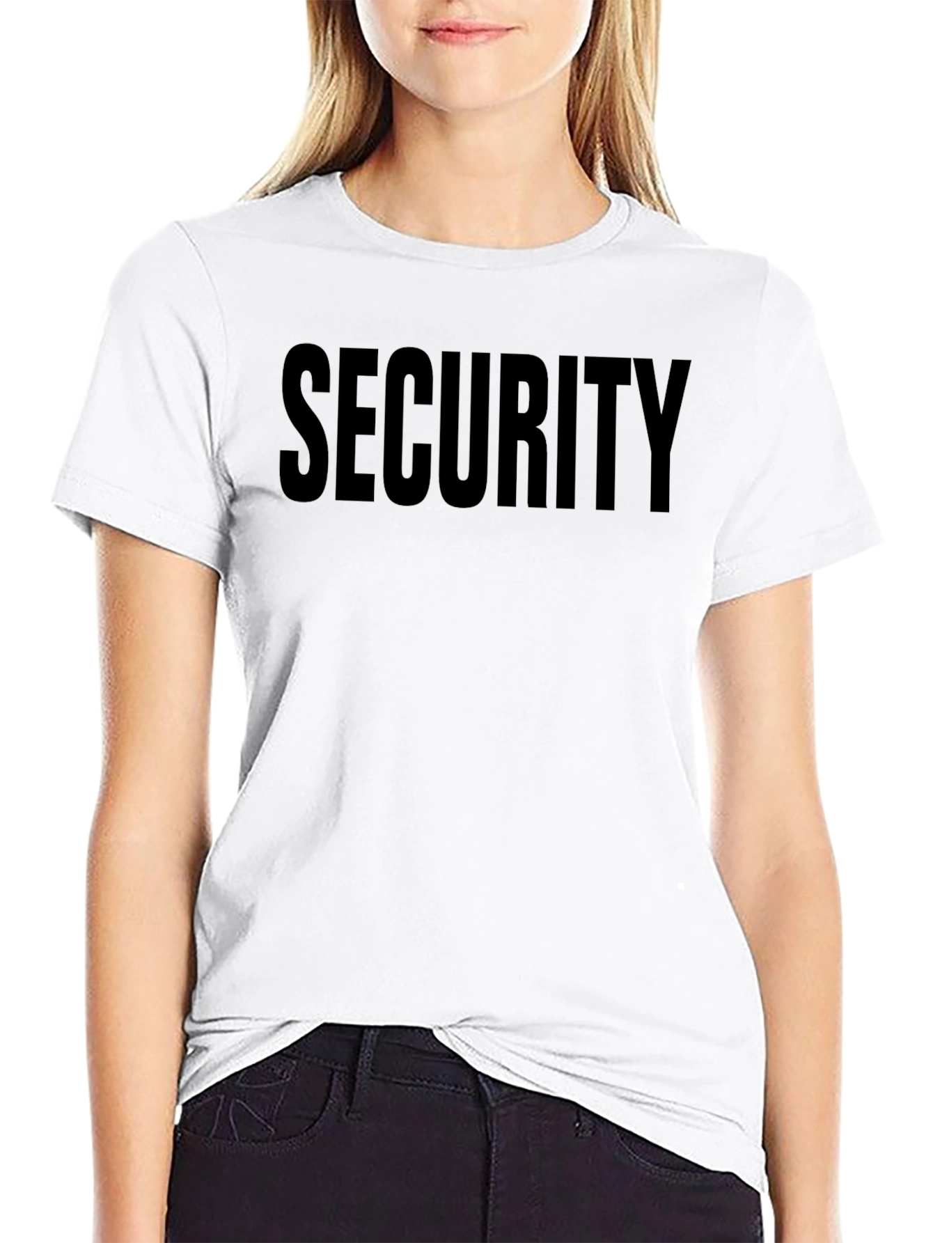 Black Security Print Black T-Shirt view 9