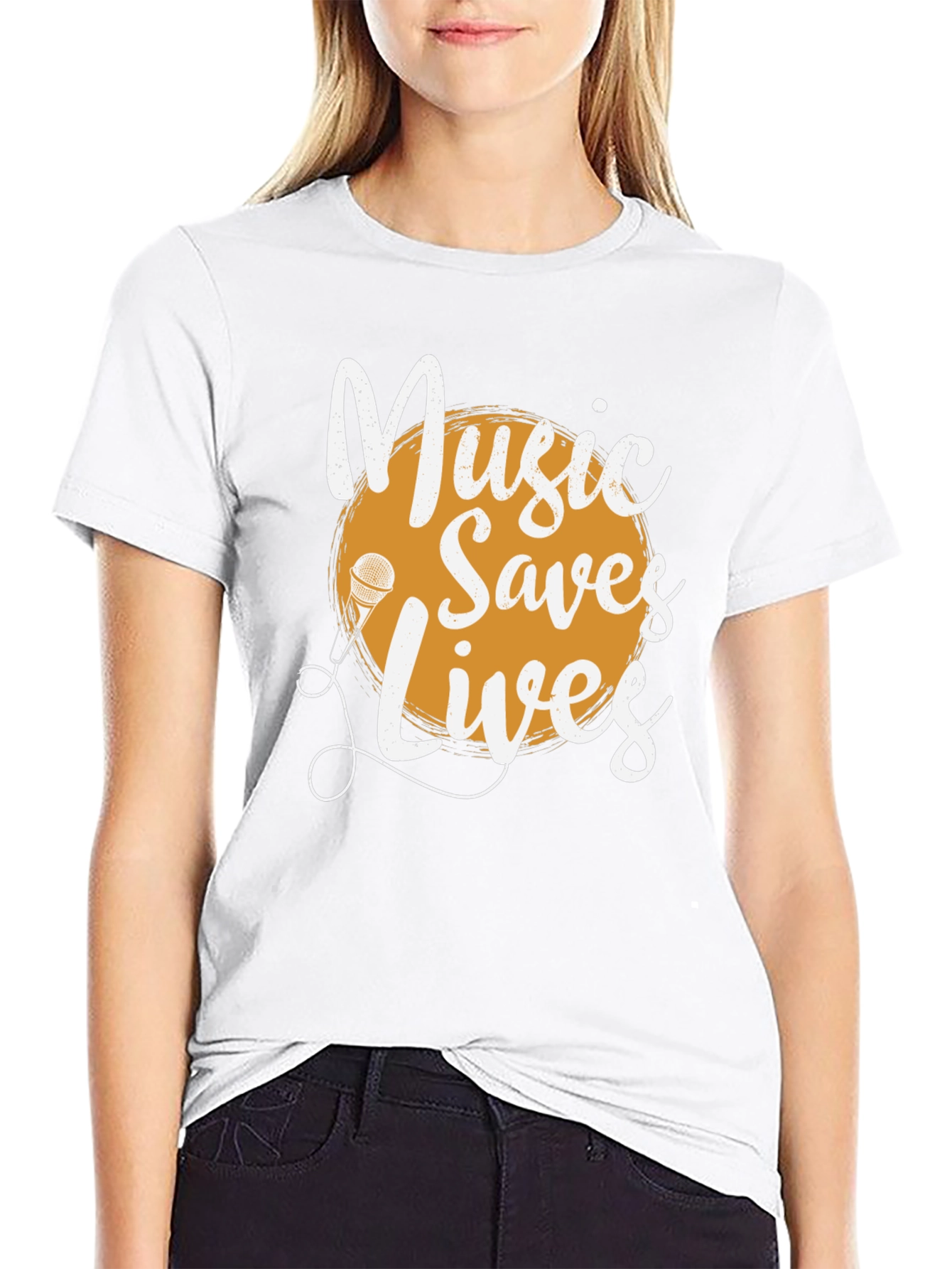 Black Music Saves Lives Graphic Tee view 9